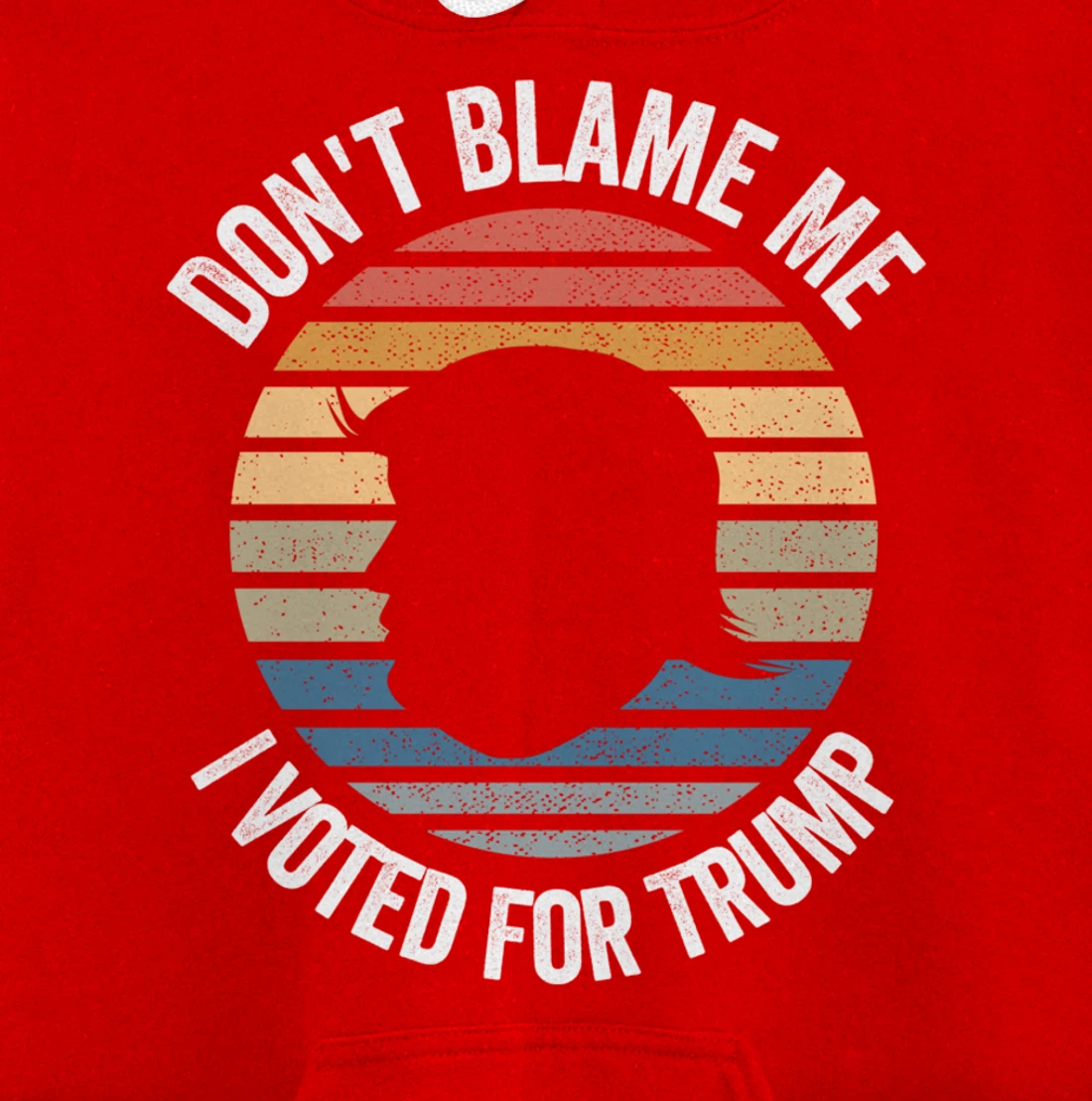 Don't Blame Me I Voted For Trump Distressed Vintage Pullover Hoodie
