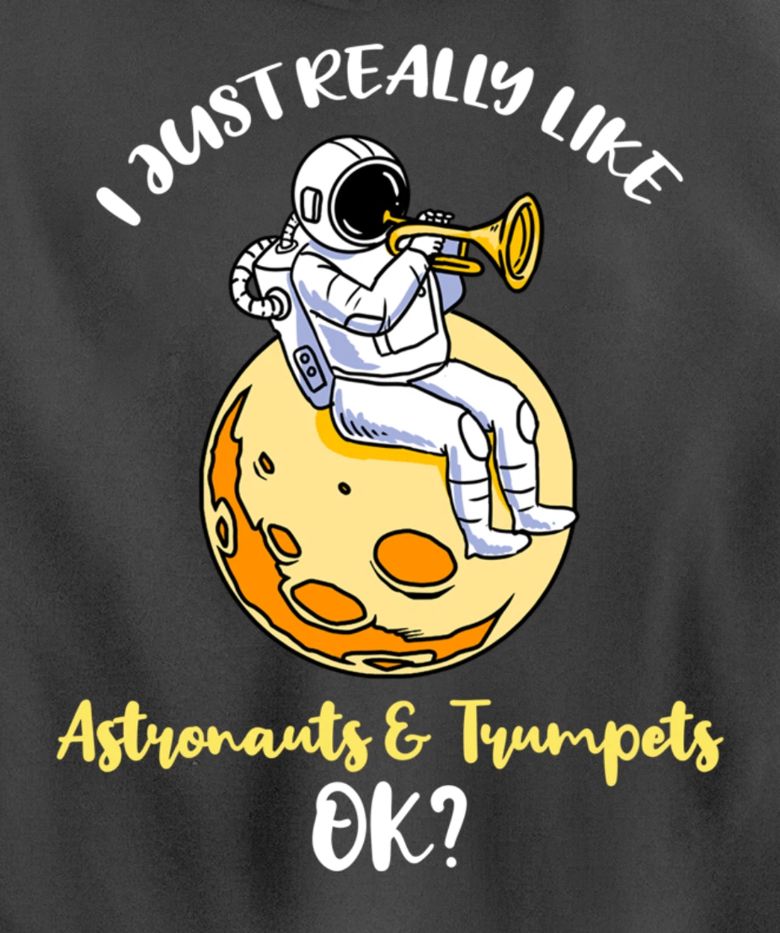I Just Really Like Astronauts And Trumpets Ok Pullover Hoodie
