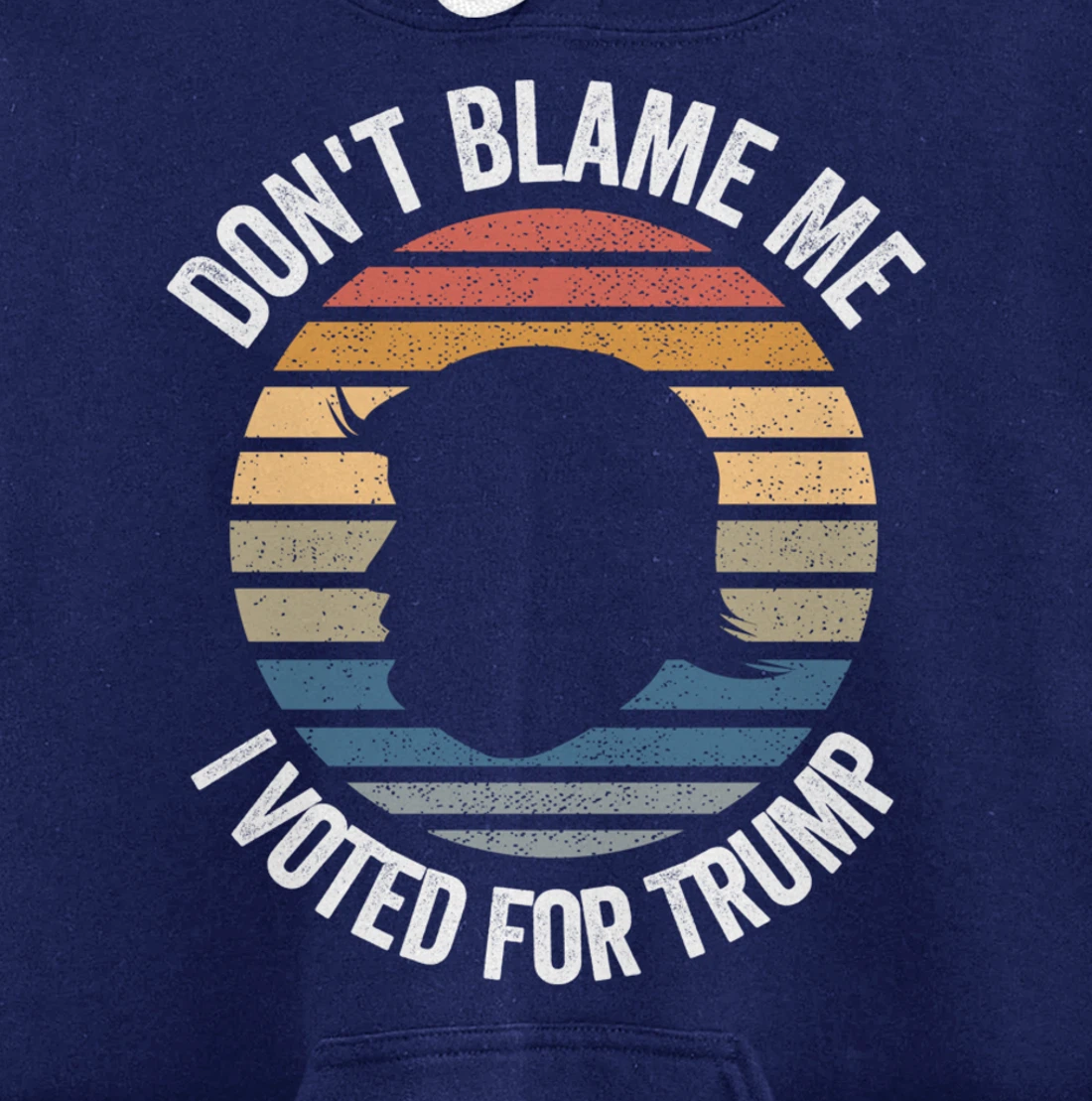 Don't Blame Me I Voted For Trump Distressed Vintage Pullover Hoodie