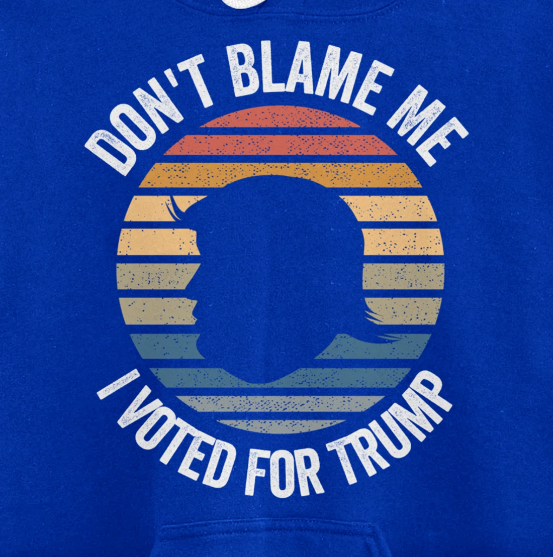 Don't Blame Me I Voted For Trump Distressed Vintage Pullover Hoodie