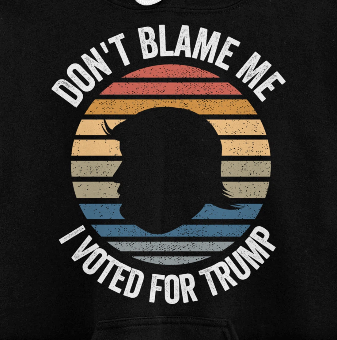 Don't Blame Me I Voted For Trump Distressed Vintage Pullover Hoodie