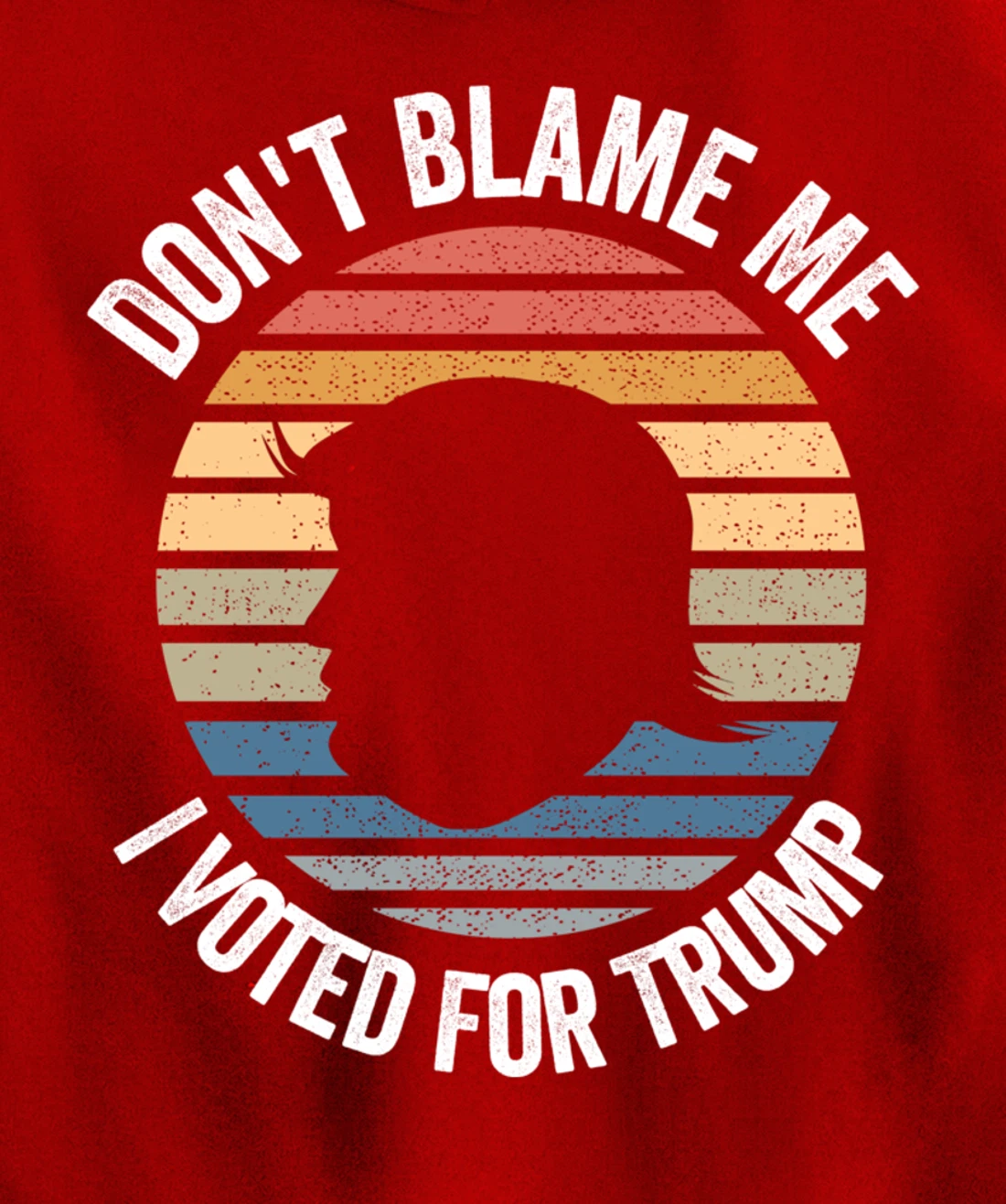 Don't Blame Me I Voted For Trump Distressed Vintage Pullover Hoodie
