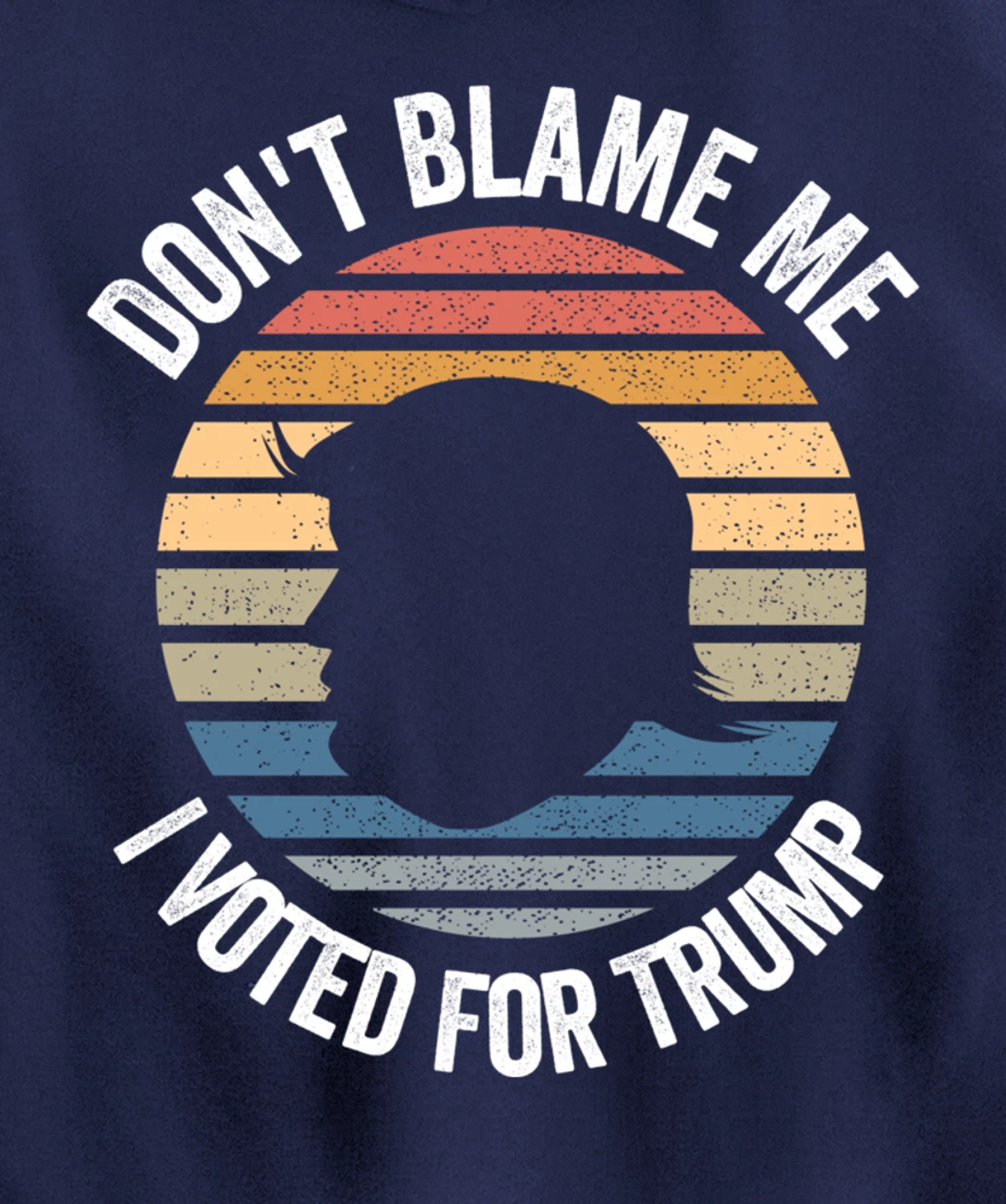 Don't Blame Me I Voted For Trump Distressed Vintage Pullover Hoodie