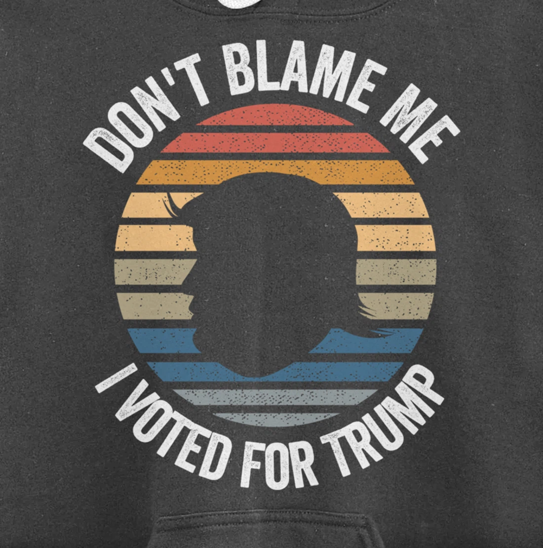 Don't Blame Me I Voted For Trump Distressed Vintage Pullover Hoodie