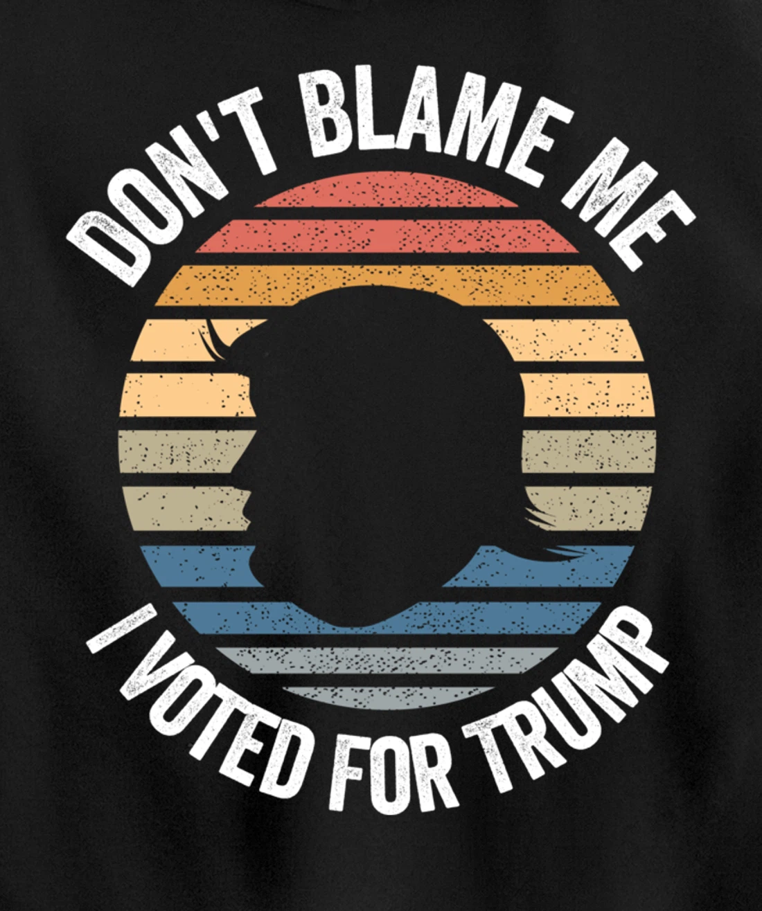 Don't Blame Me I Voted For Trump Distressed Vintage Pullover Hoodie