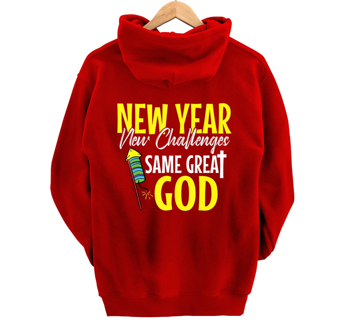 Great God New Years Eve Cool Party Pajamas NYE Christian Pullover Hoodie