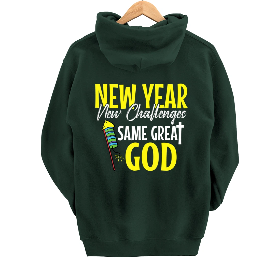 Great God New Years Eve Cool Party Pajamas NYE Christian Pullover Hoodie