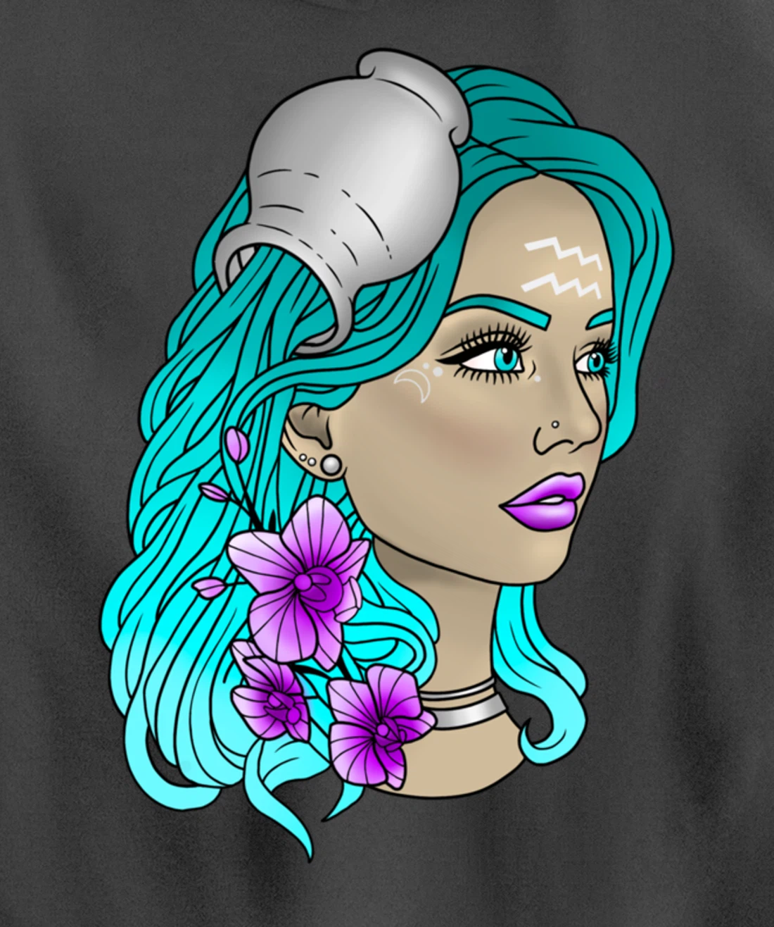 Aquarius Goddess Pullover Hoodie