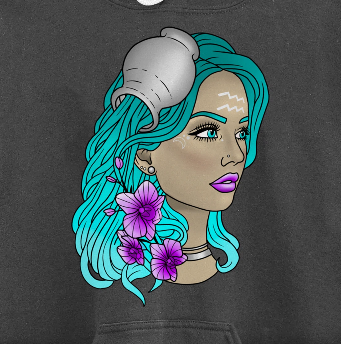 Aquarius Goddess Pullover Hoodie