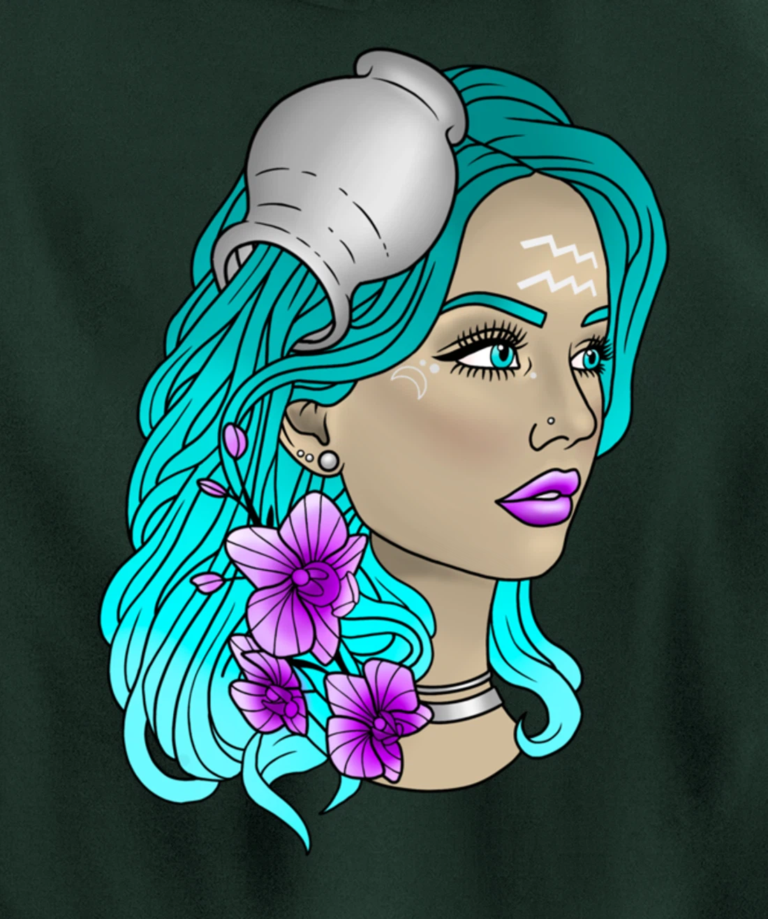 Aquarius Goddess Pullover Hoodie