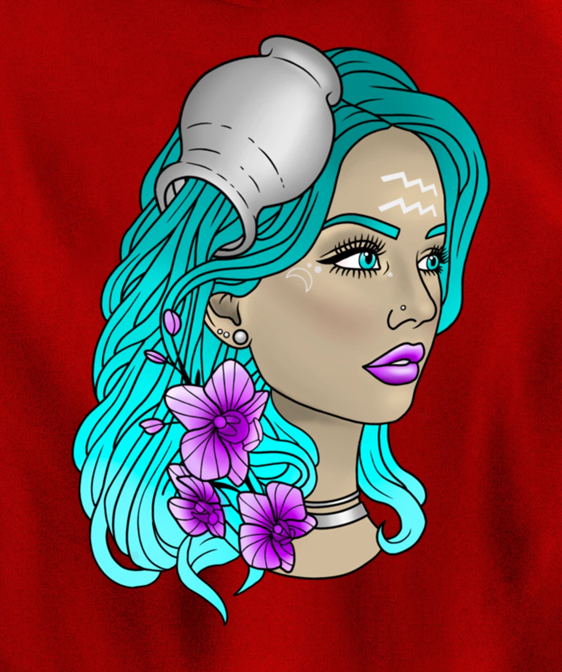 Aquarius Goddess Pullover Hoodie