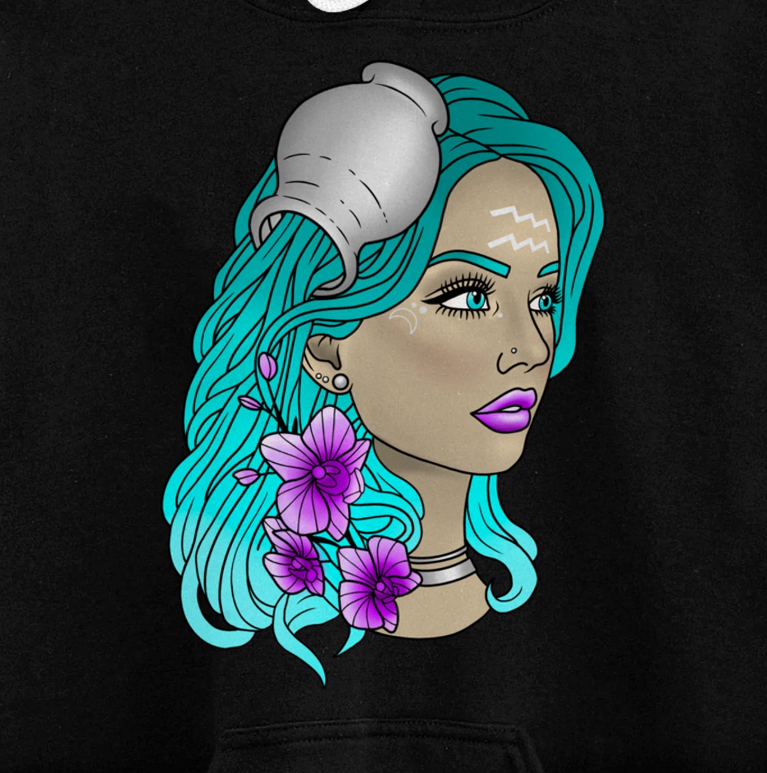 Aquarius Goddess Pullover Hoodie
