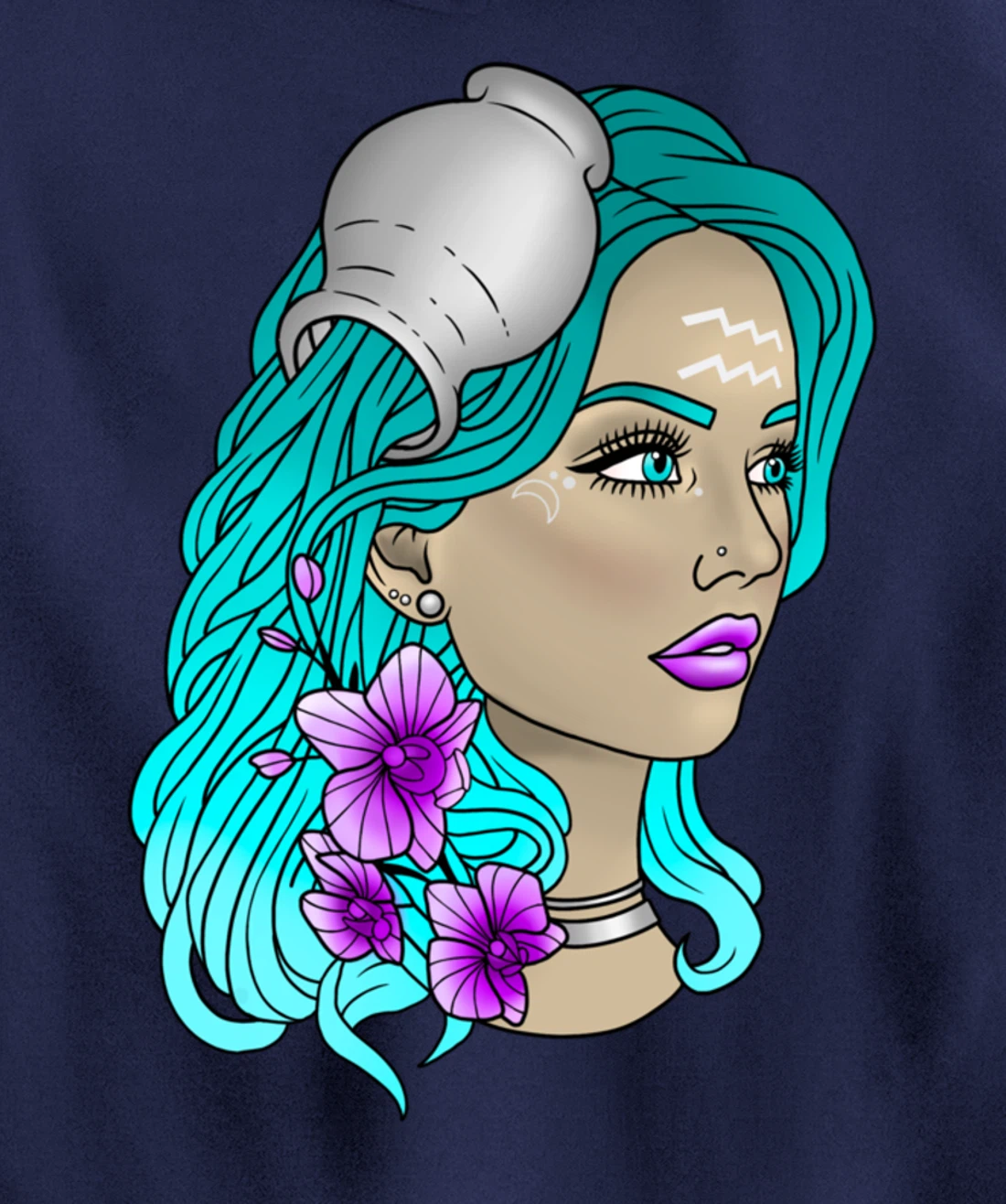 Aquarius Goddess Pullover Hoodie