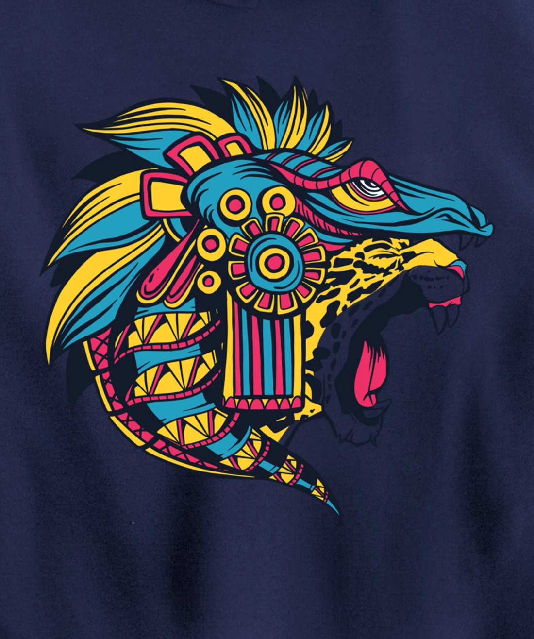Quetzalcoatl Aztec Feathered Serpent God Of Sun And Wind Pullover Hoodie