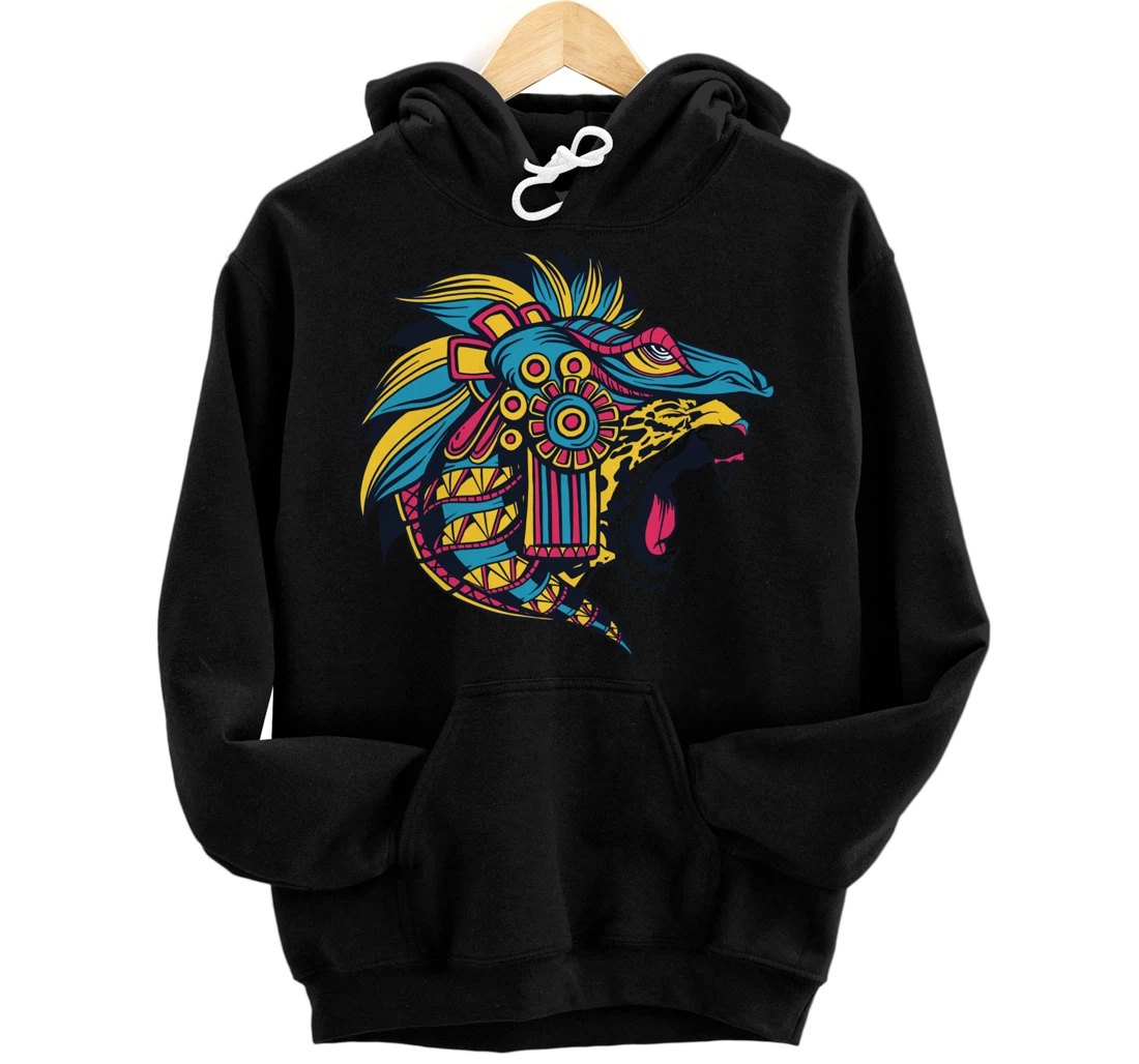 Quetzalcoatl Aztec Feathered Serpent God Of Sun And Wind Pullover Hoodie