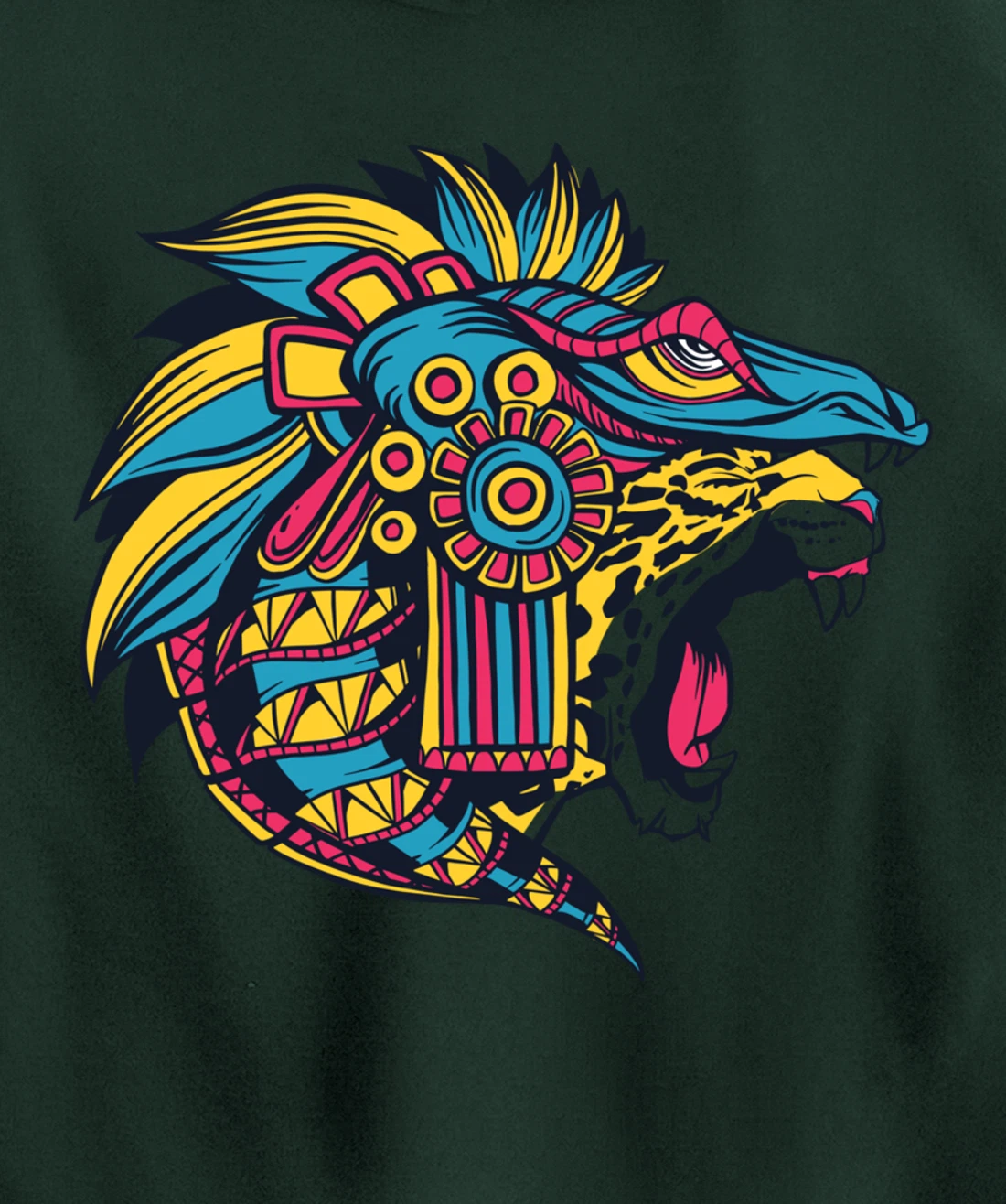 Quetzalcoatl Aztec Feathered Serpent God Of Sun And Wind Pullover Hoodie