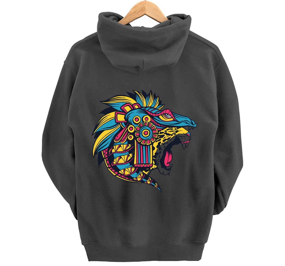 Quetzalcoatl Aztec Feathered Serpent God Of Sun And Wind Pullover Hoodie