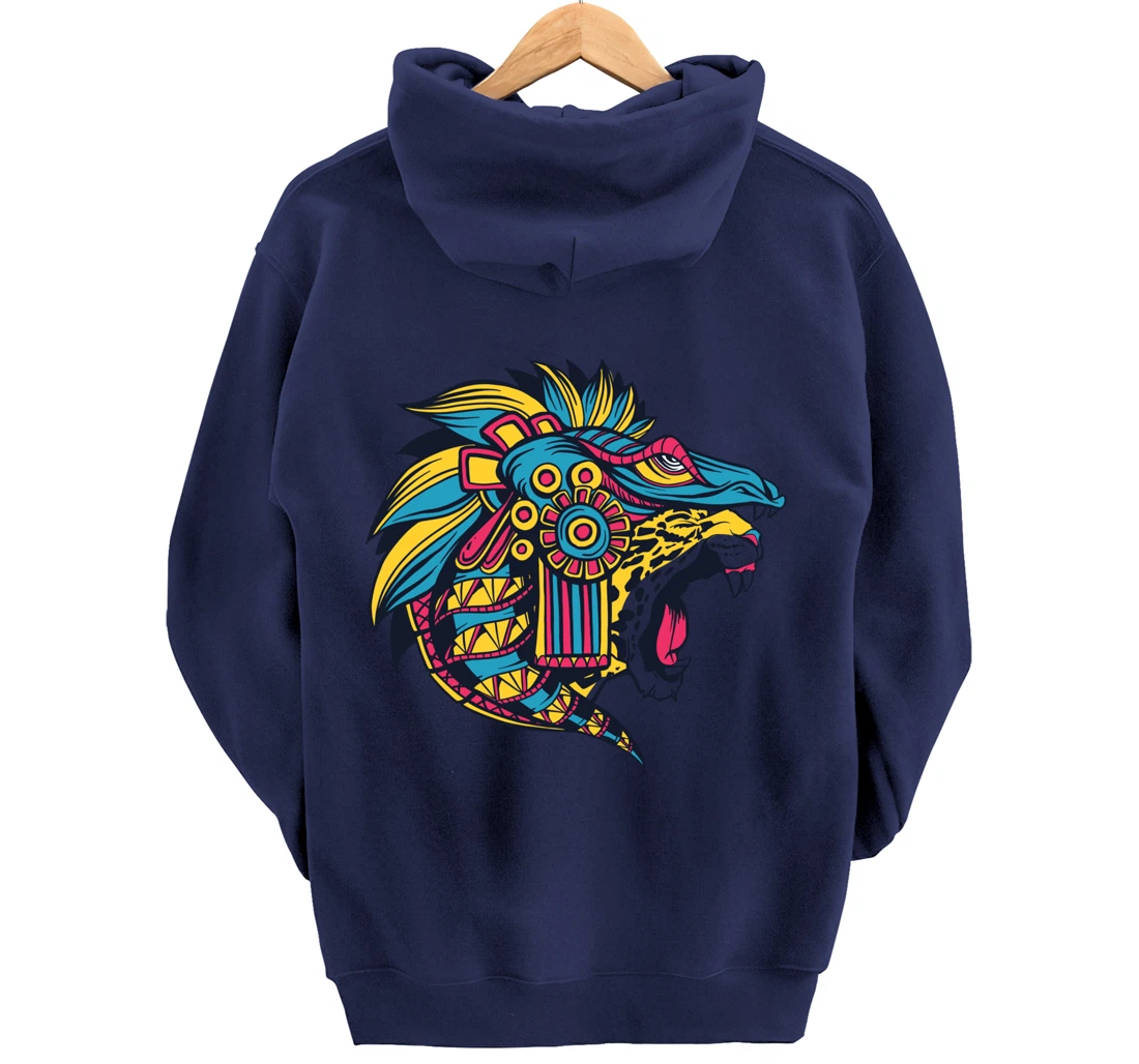Quetzalcoatl Aztec Feathered Serpent God Of Sun And Wind Pullover Hoodie