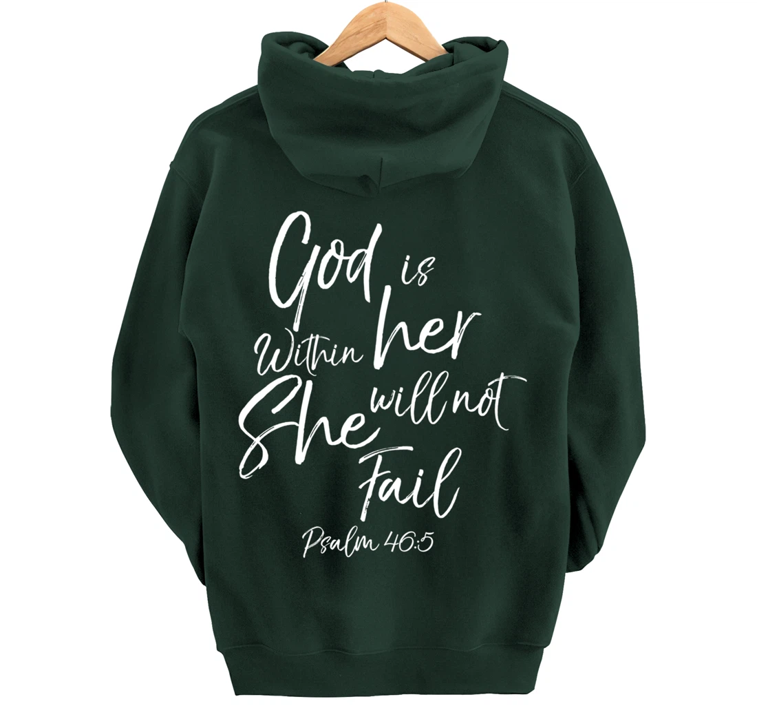 God is Within Her Christian Woman Bible Verse Proverbs Jesus Pullover Hoodie