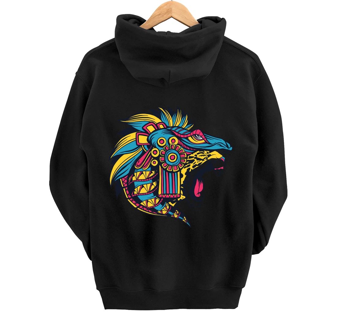 Quetzalcoatl Aztec Feathered Serpent God Of Sun And Wind Pullover Hoodie