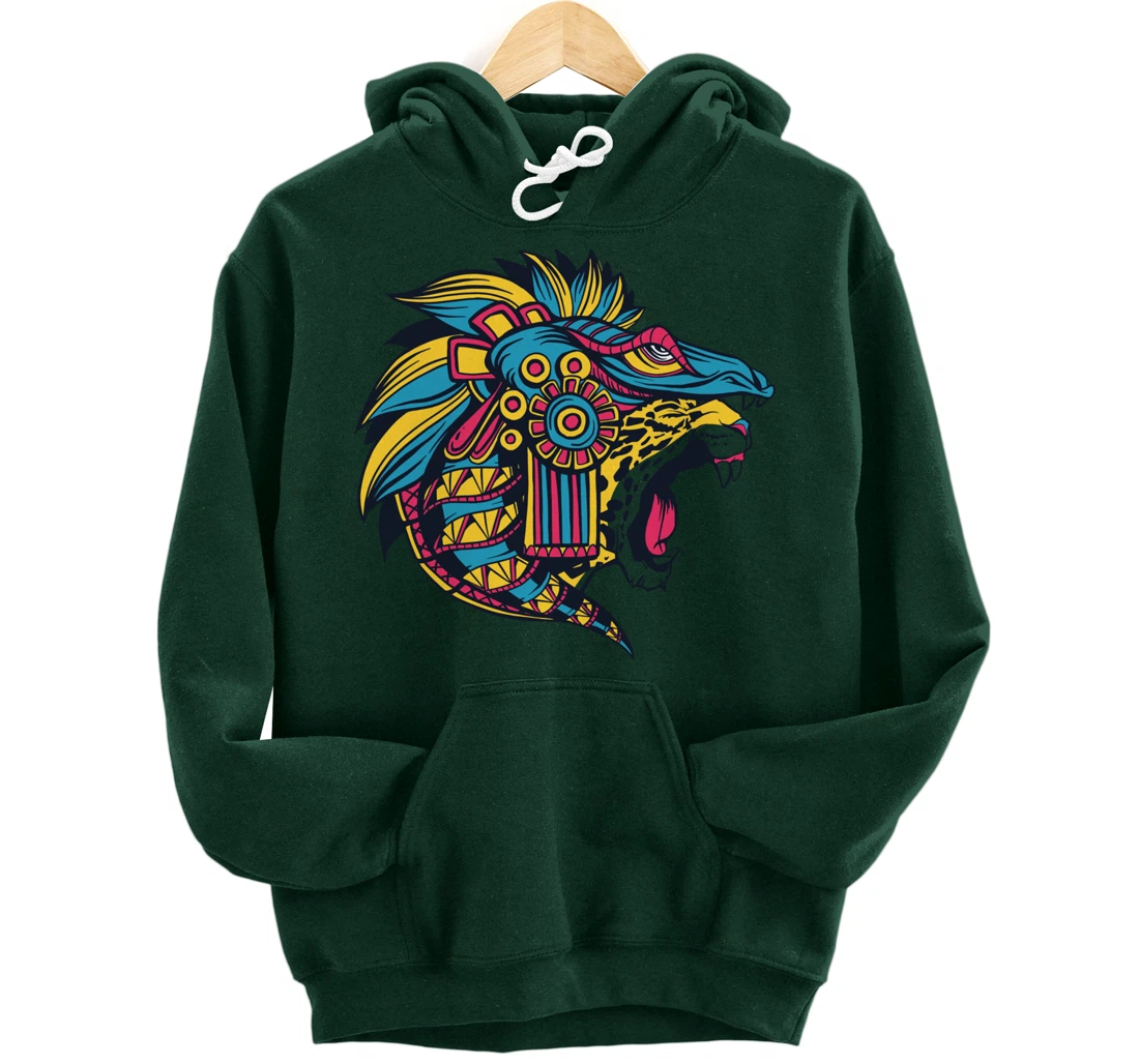 Quetzalcoatl Aztec Feathered Serpent God Of Sun And Wind Pullover Hoodie