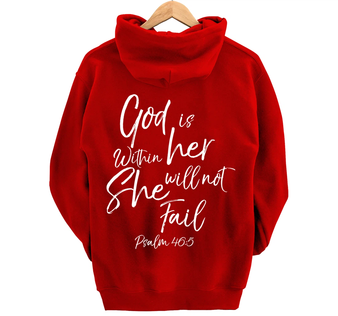 God is Within Her Christian Woman Bible Verse Proverbs Jesus Pullover Hoodie