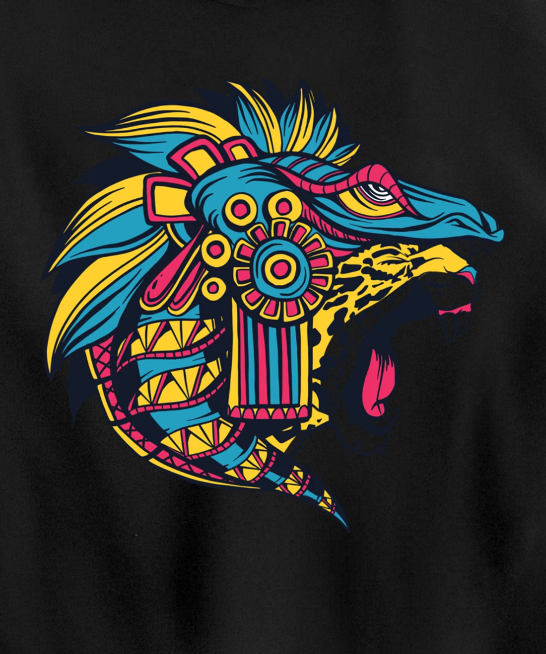 Quetzalcoatl Aztec Feathered Serpent God Of Sun And Wind Pullover Hoodie