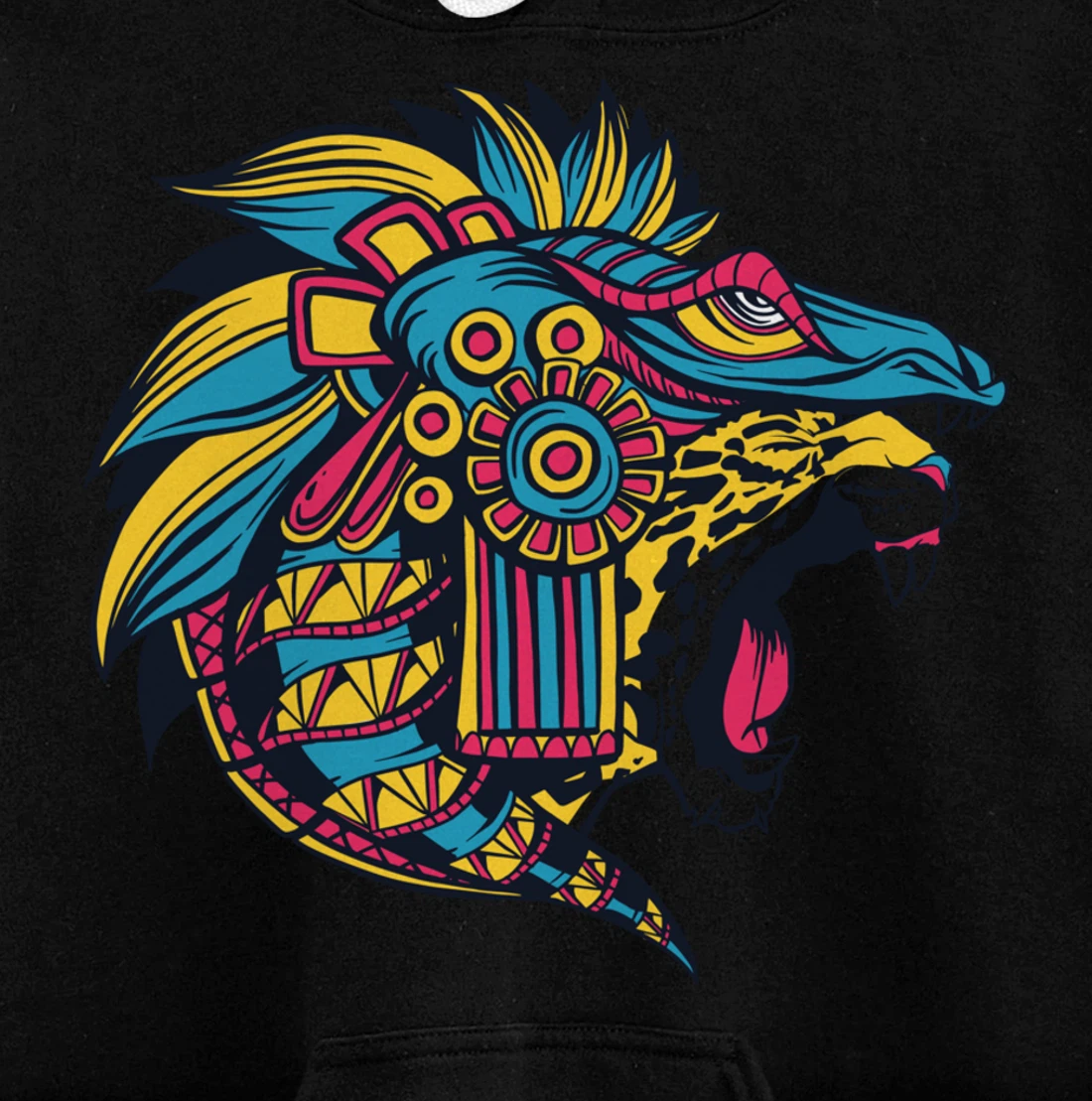 Quetzalcoatl Aztec Feathered Serpent God Of Sun And Wind Pullover Hoodie