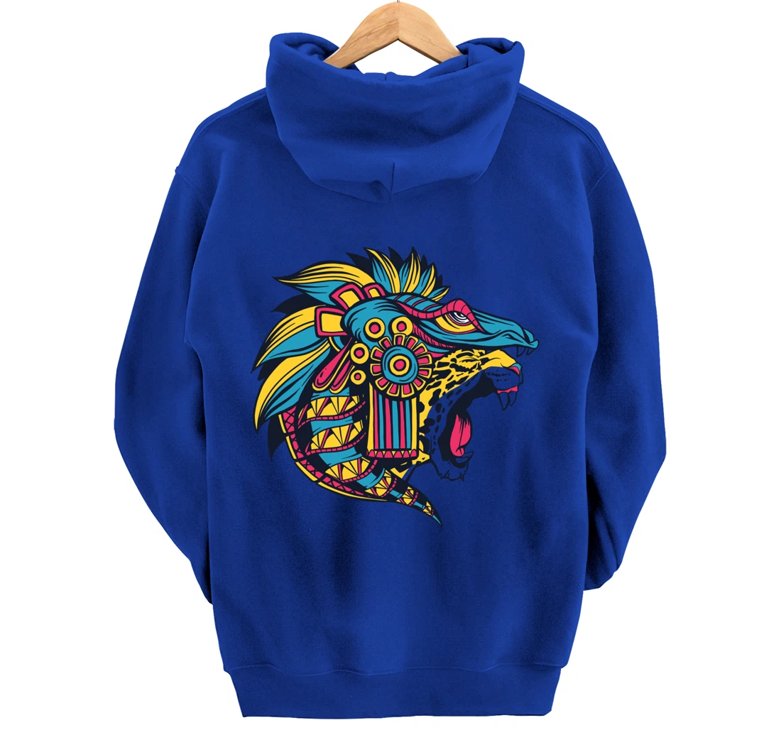 Quetzalcoatl Aztec Feathered Serpent God Of Sun And Wind Pullover Hoodie