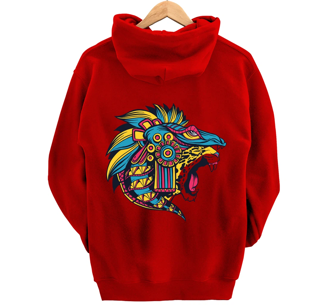 Quetzalcoatl Aztec Feathered Serpent God Of Sun And Wind Pullover Hoodie