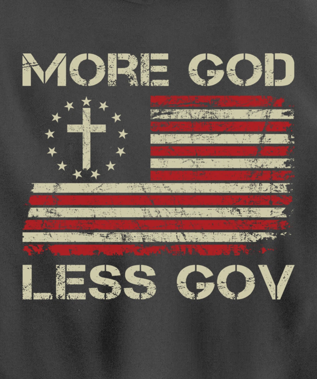 More God Less Gov - Patriotic Christian USA Anti Government Pullover Hoodie