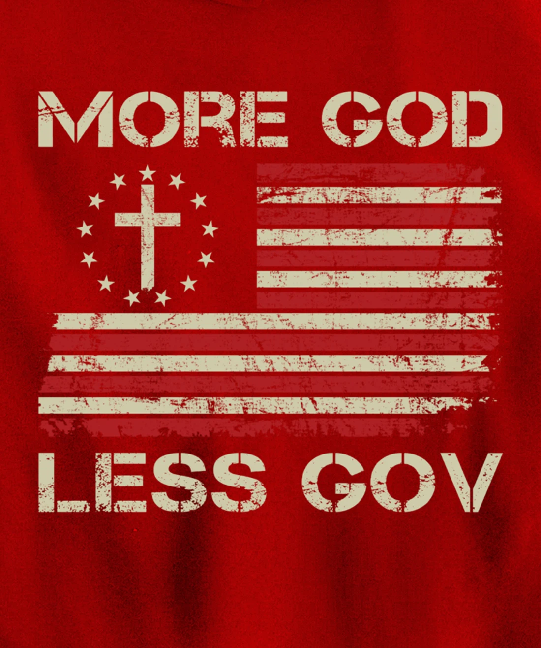 More God Less Gov - Patriotic Christian USA Anti Government Pullover Hoodie