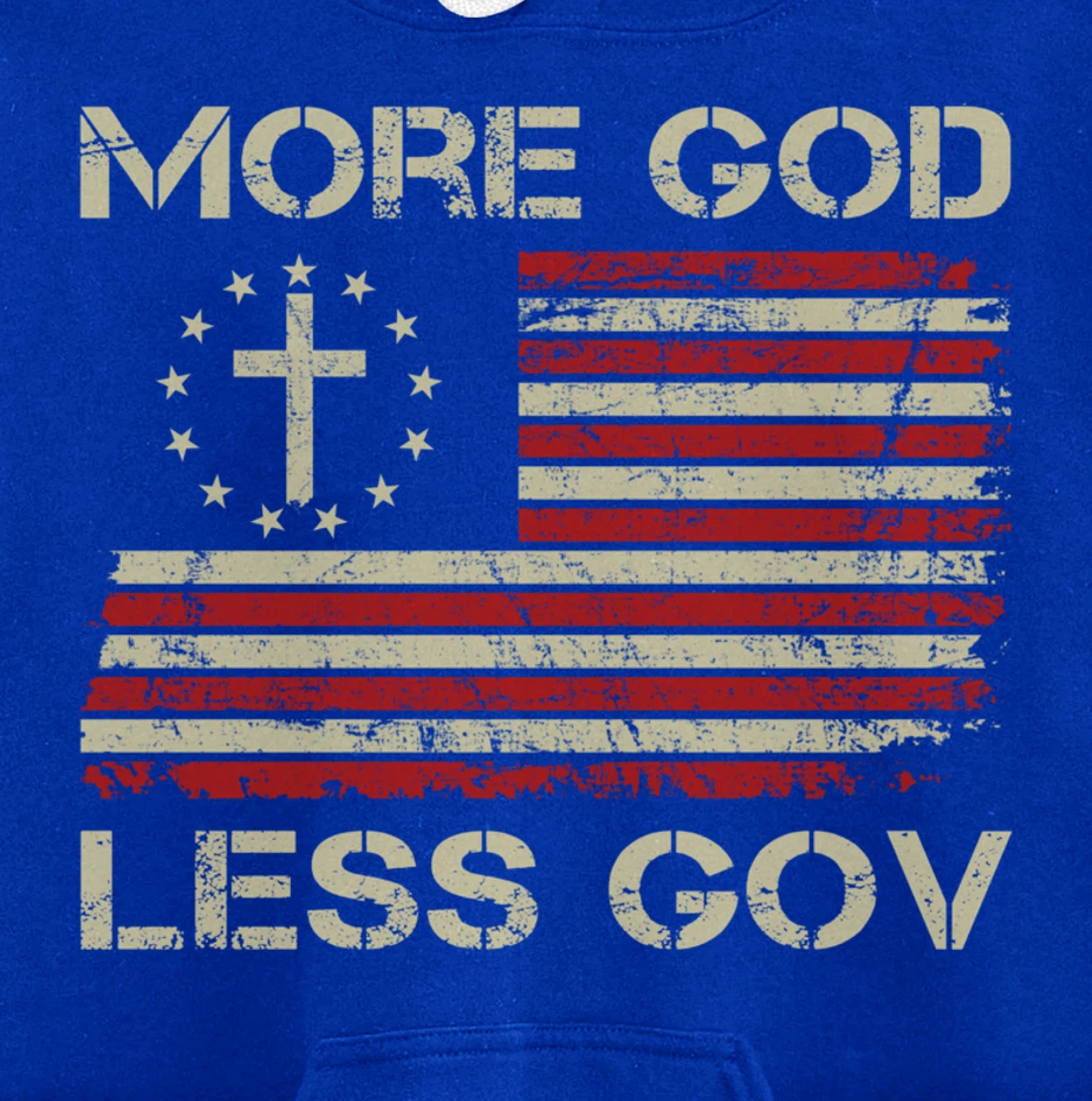 More God Less Gov - Patriotic Christian USA Anti Government Pullover Hoodie