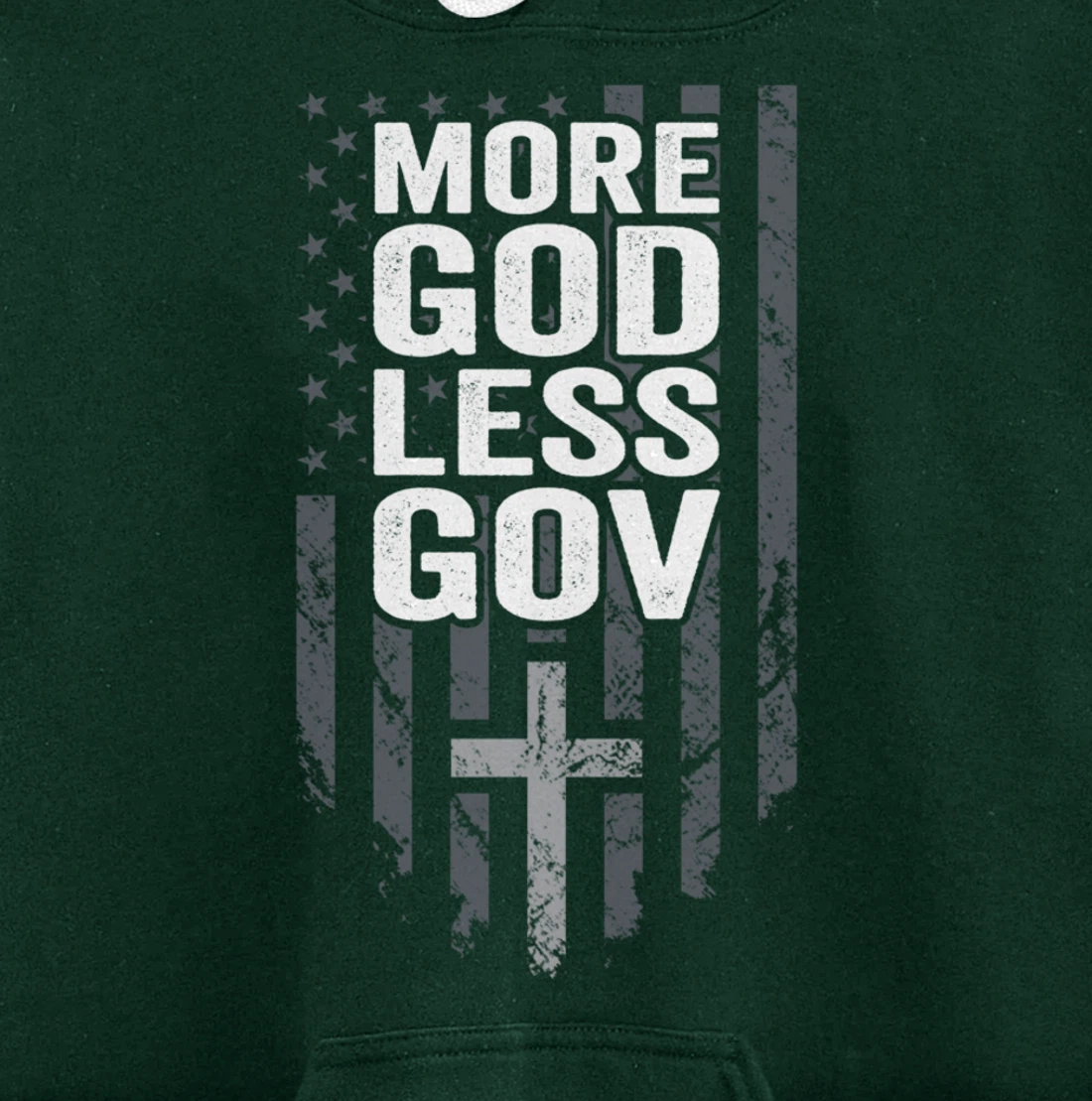 More God Less Gov - Patriotic Christian Anti Government USA Pullover Hoodie
