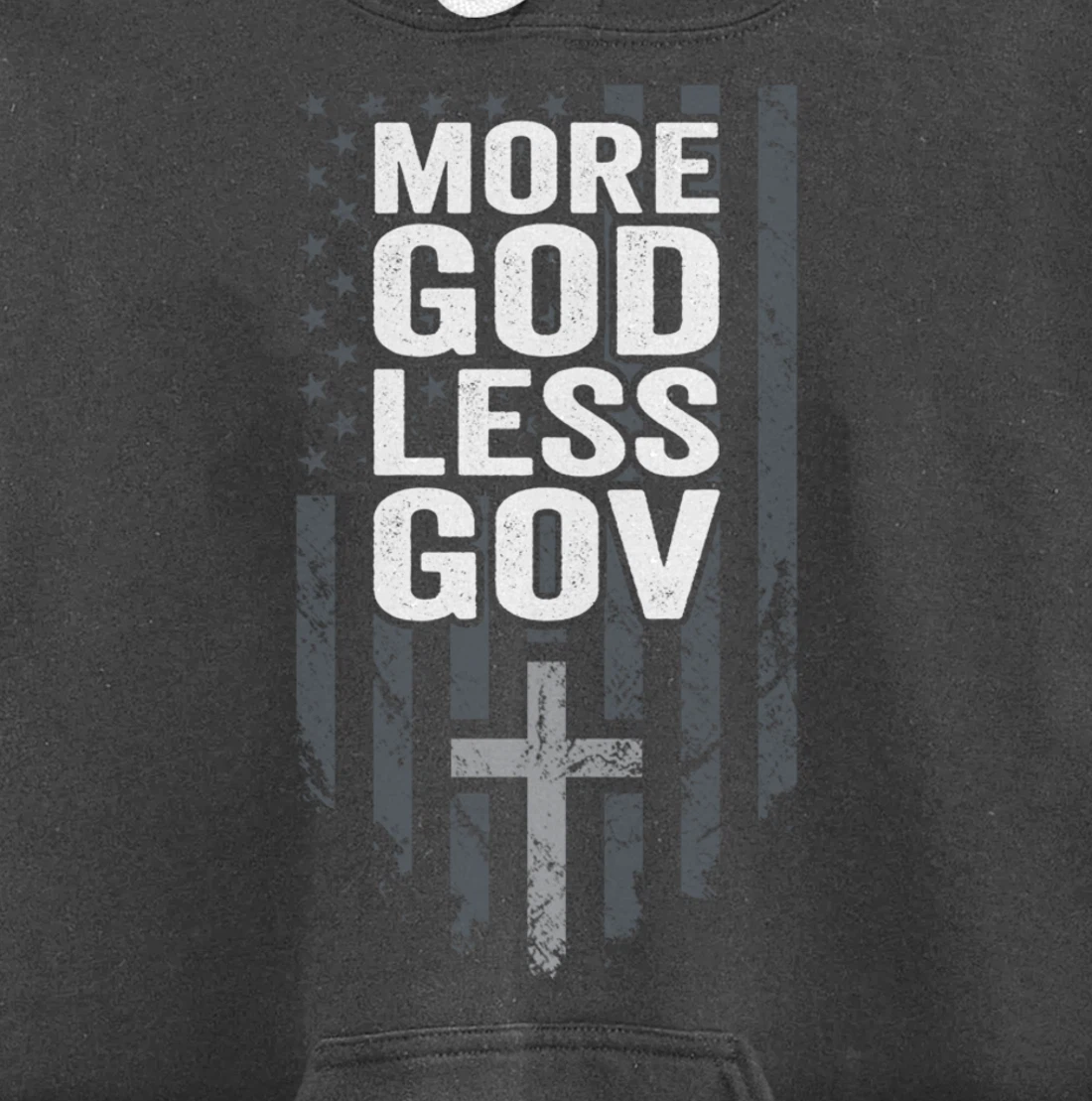 More God Less Gov - Patriotic Christian Anti Government USA Pullover Hoodie