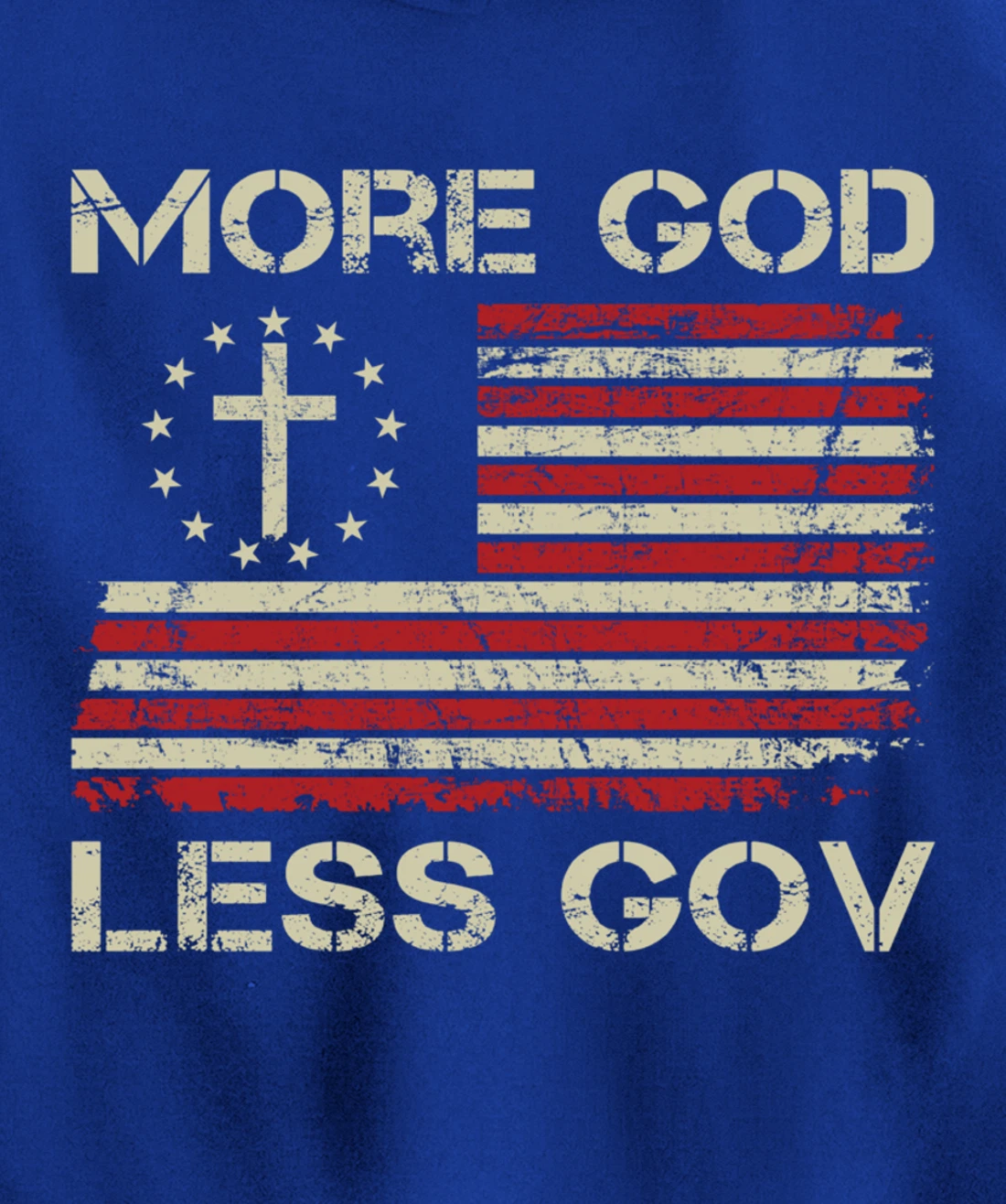 More God Less Gov - Patriotic Christian USA Anti Government Pullover Hoodie