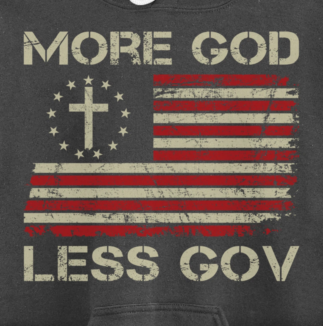 More God Less Gov - Patriotic Christian USA Anti Government Pullover Hoodie