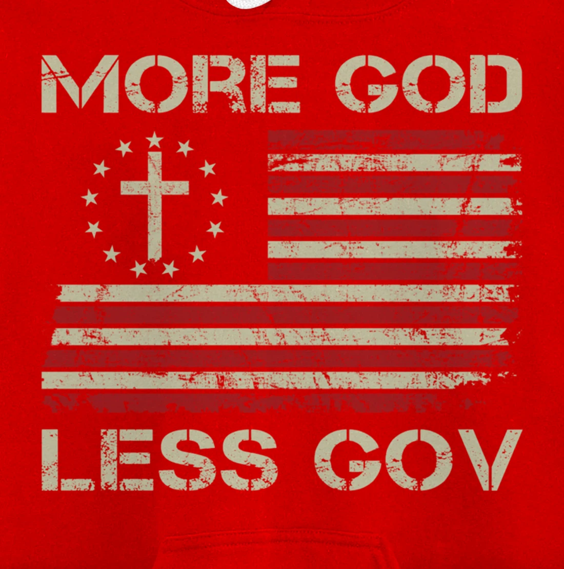 More God Less Gov - Patriotic Christian USA Anti Government Pullover Hoodie