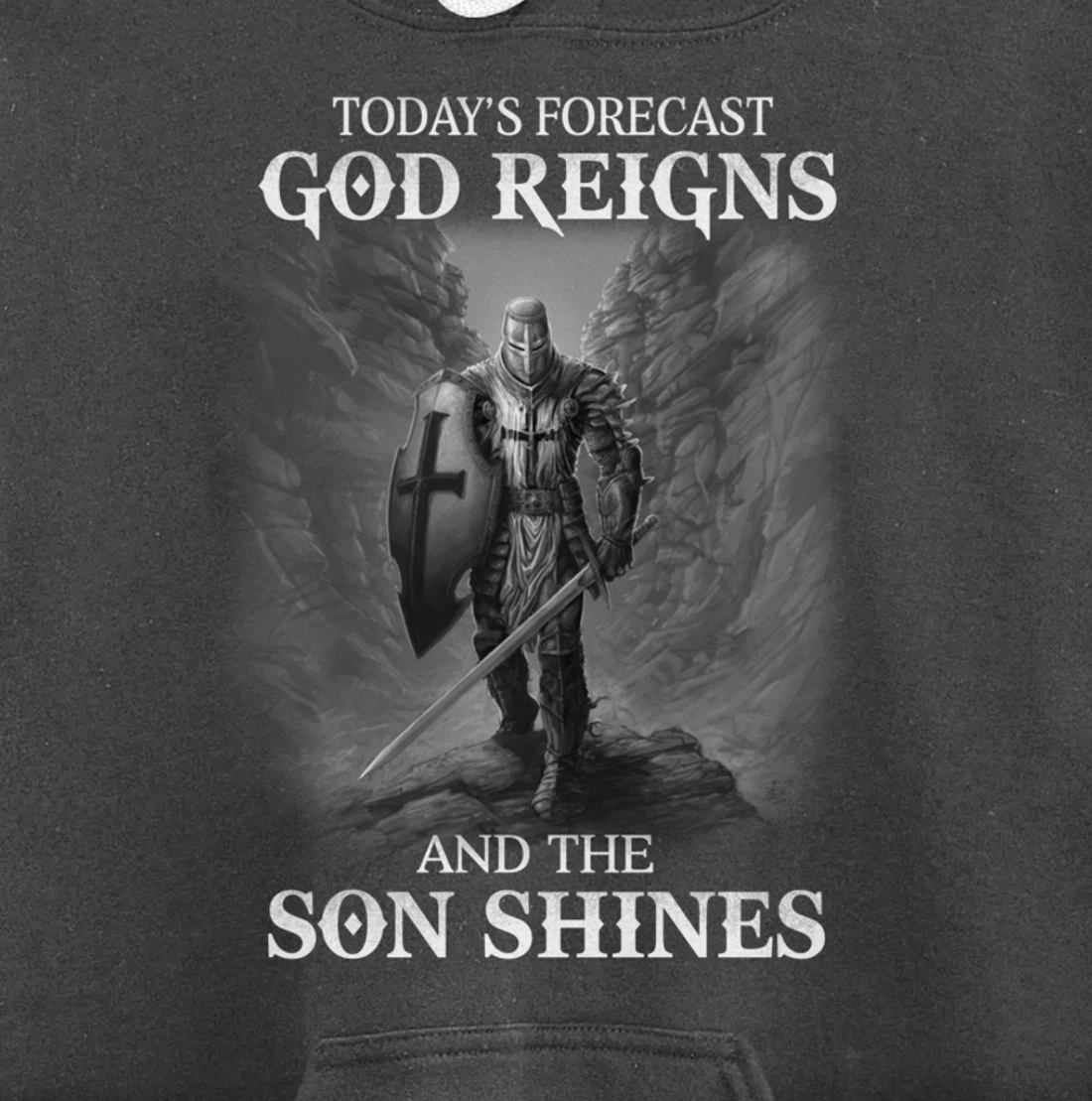 Christian Knight Templar Warrior Of God Reigns The Son Shine Pullover Hoodie