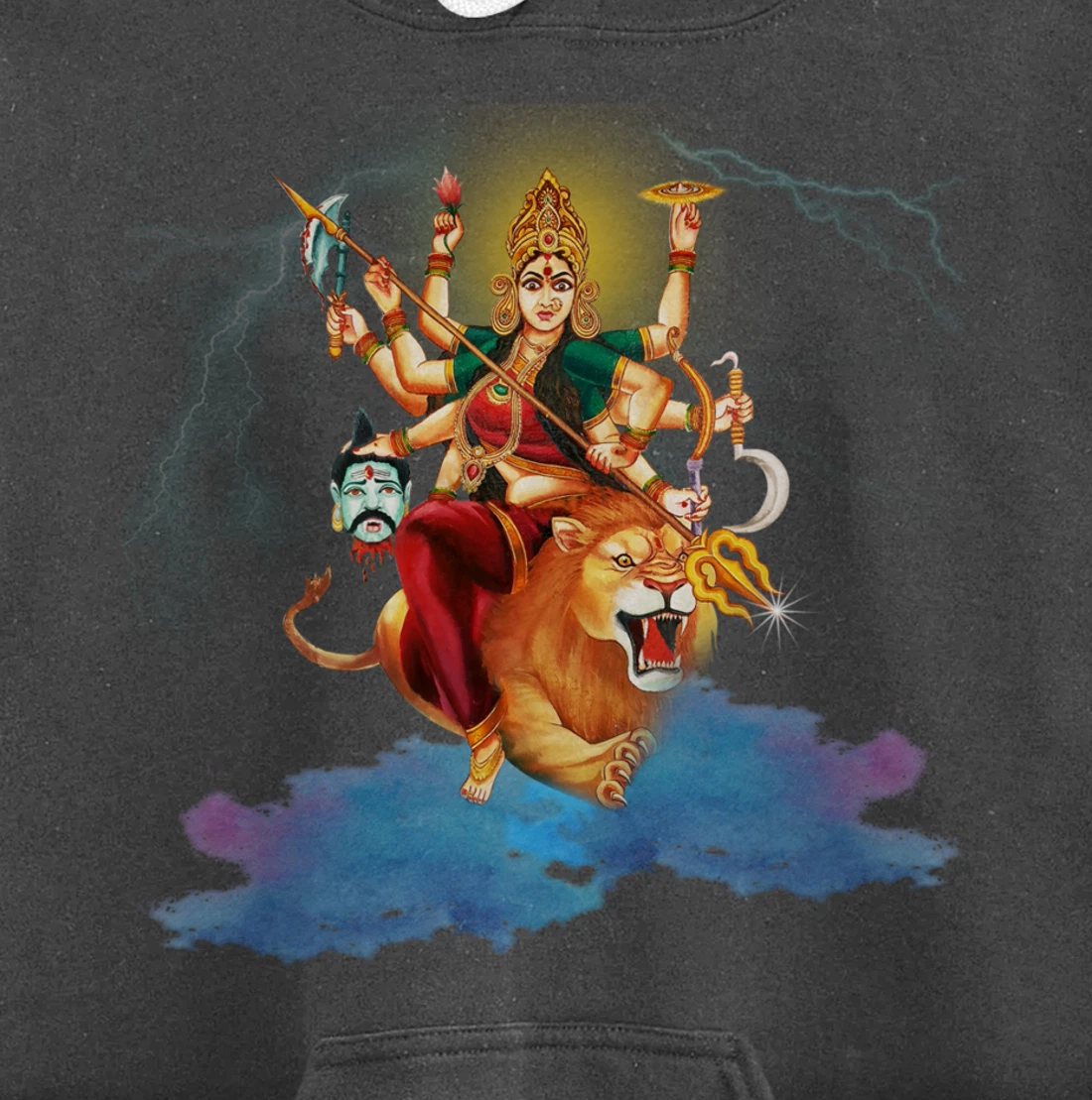Goddess Durga Hindu Religion Durga mata Yoga Pullover Hoodie