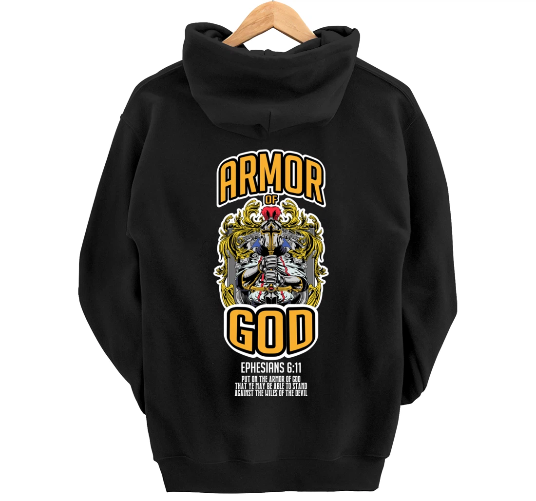Armor Of God Bible Verse Ephesians 6:11 Christian Knight Pullover Hoodie