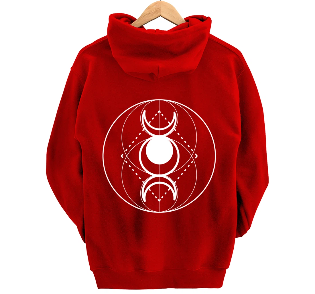 Triple Moon Phases Deity Goddess Occult Tarot Pullover Hoodie