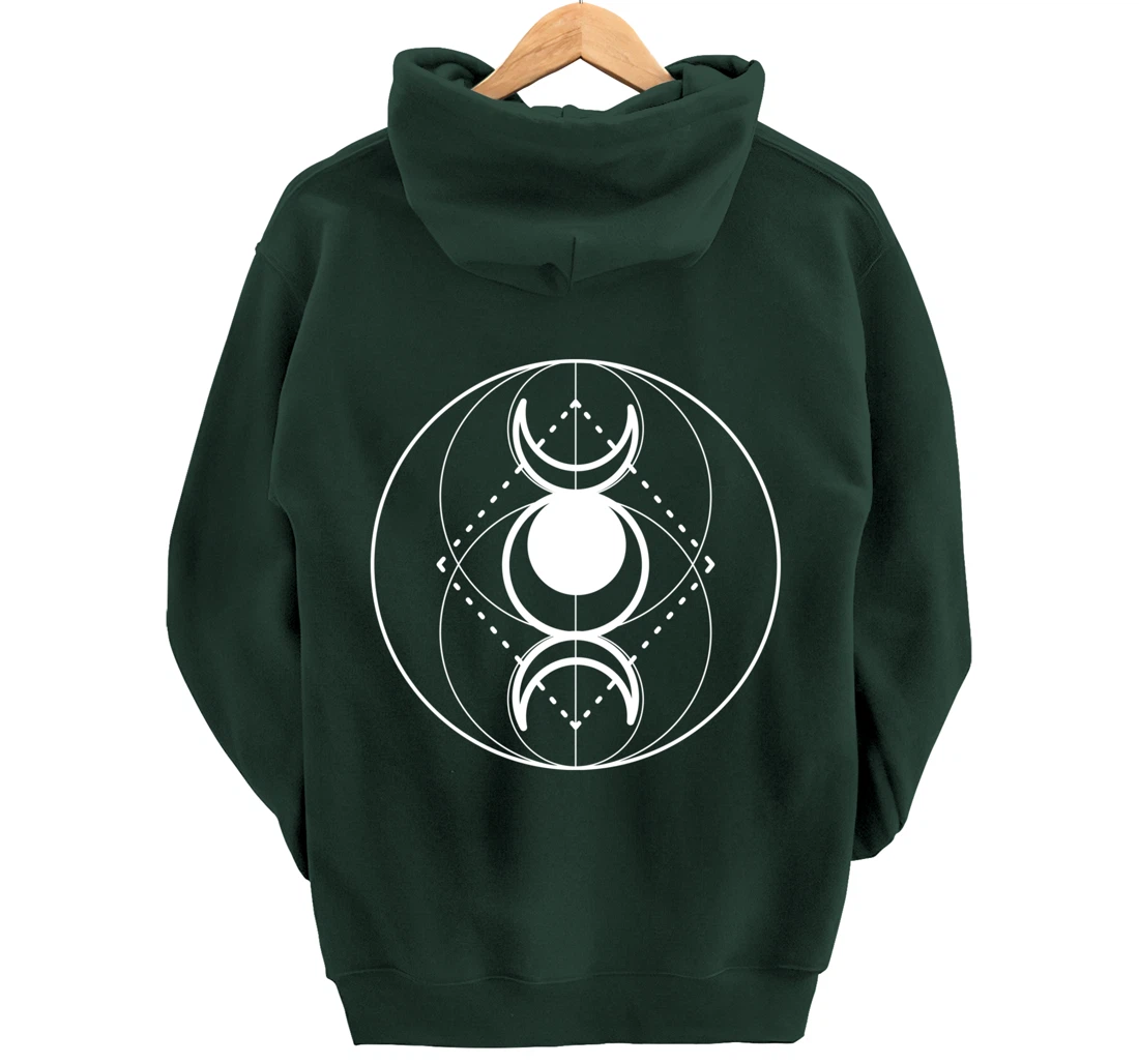 Triple Moon Phases Deity Goddess Occult Tarot Pullover Hoodie