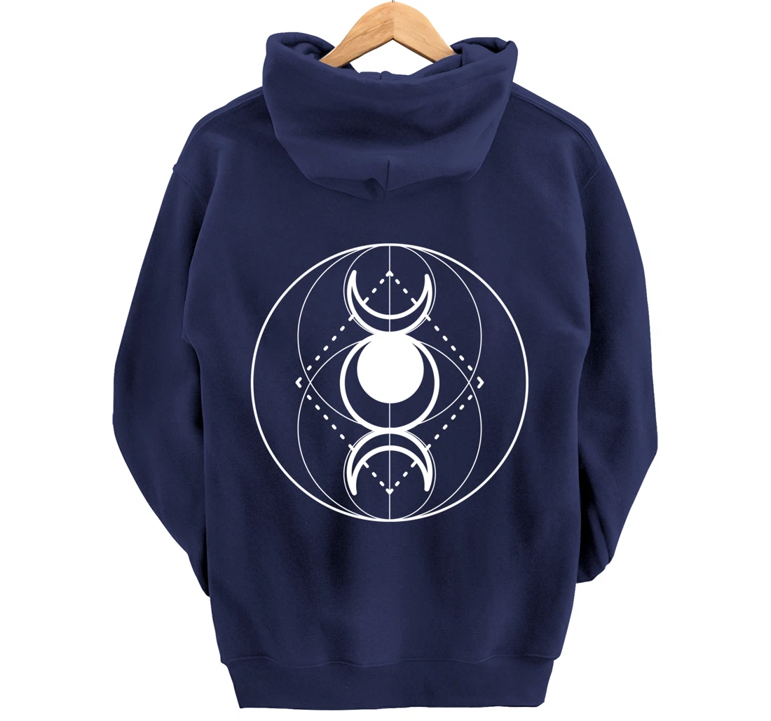 Triple Moon Phases Deity Goddess Occult Tarot Pullover Hoodie