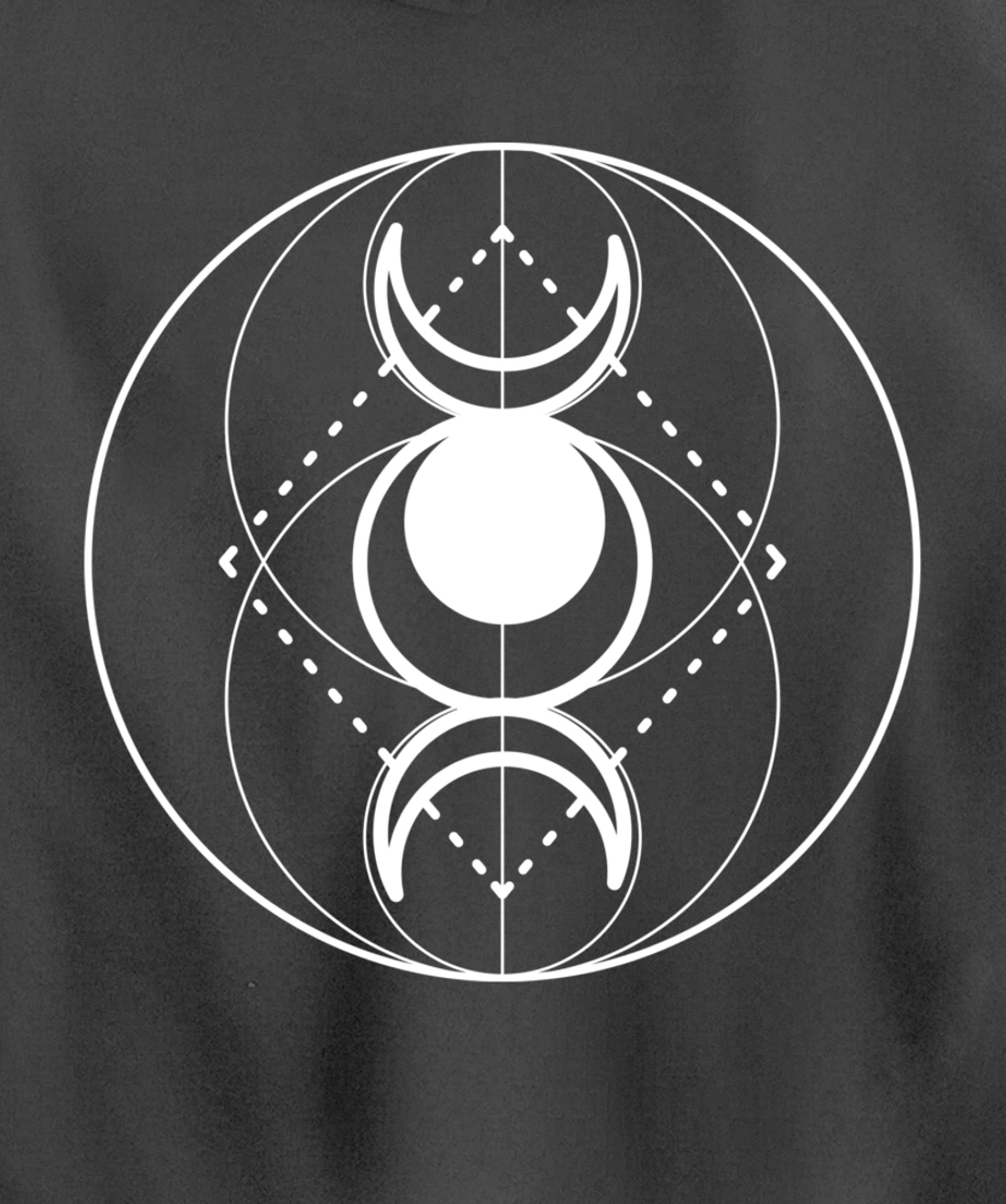 Triple Moon Phases Deity Goddess Occult Tarot Pullover Hoodie
