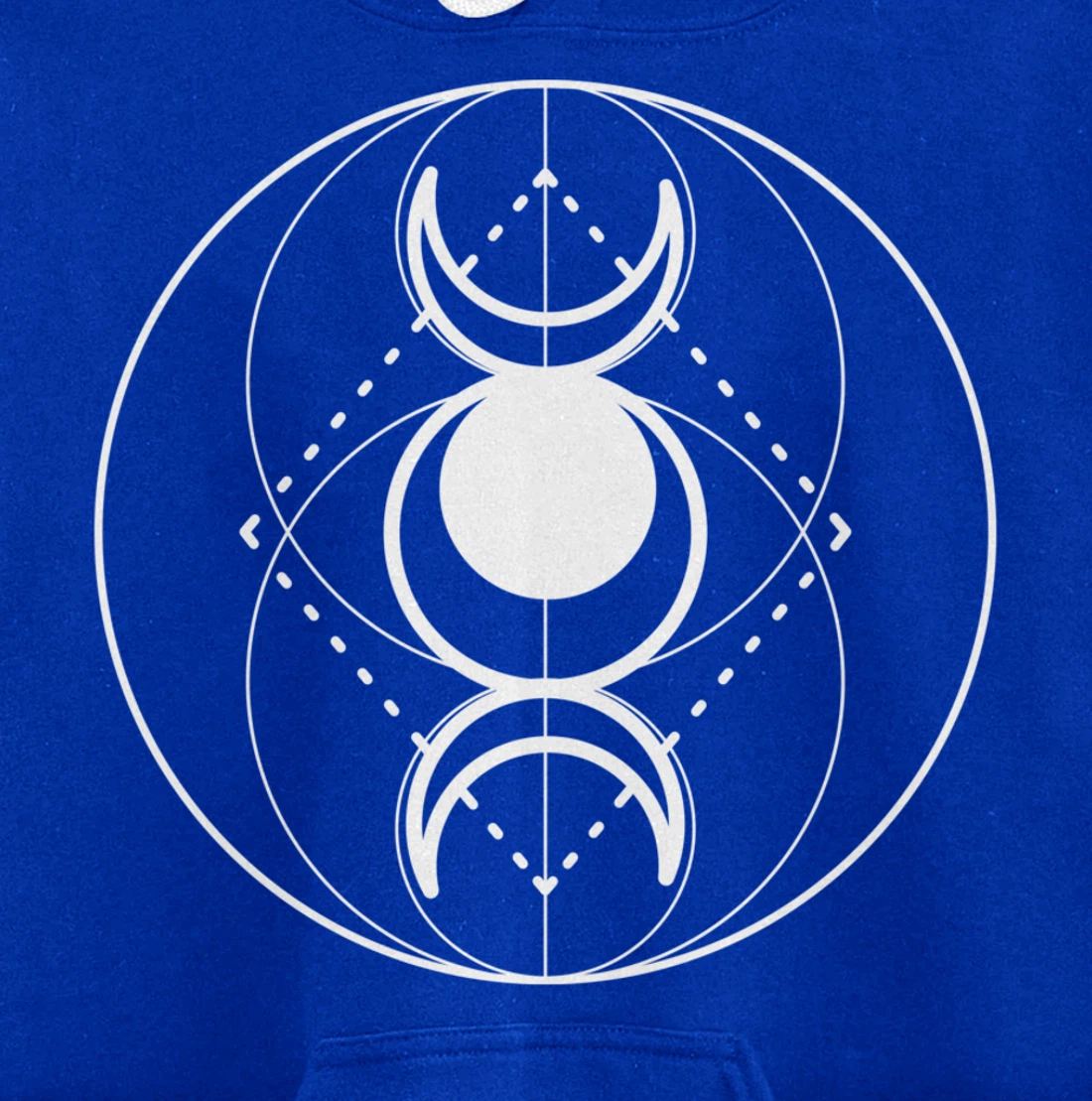 Triple Moon Phases Deity Goddess Occult Tarot Pullover Hoodie