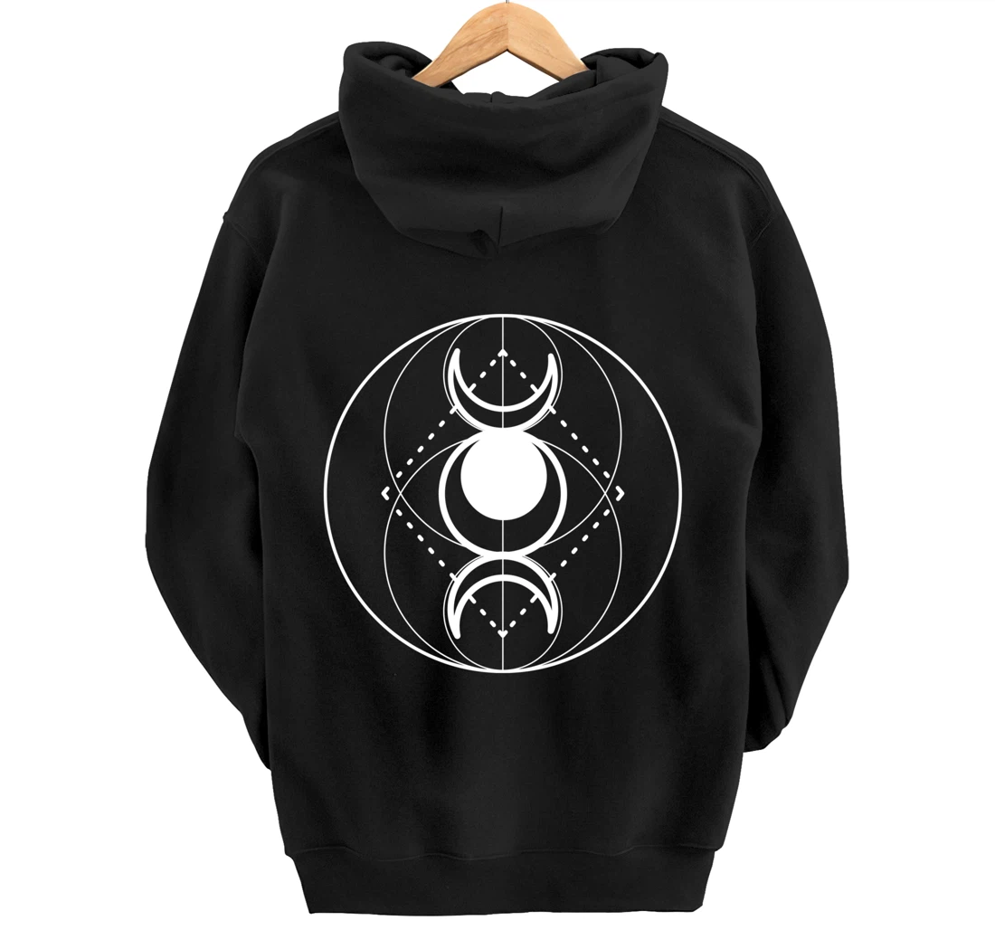 Triple Moon Phases Deity Goddess Occult Tarot Pullover Hoodie
