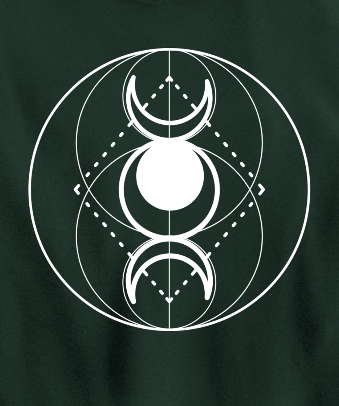 Triple Moon Phases Deity Goddess Occult Tarot Pullover Hoodie