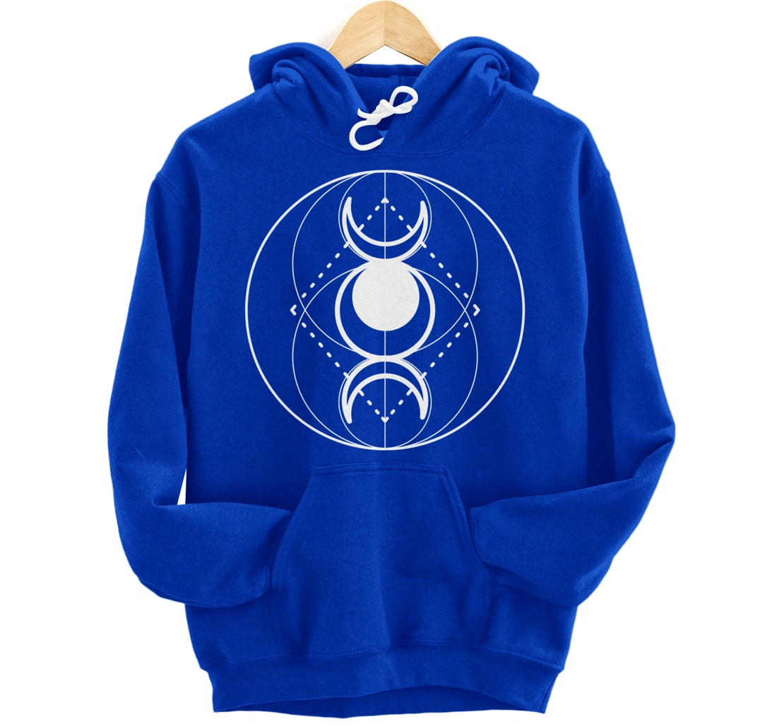 Triple Moon Phases Deity Goddess Occult Tarot Pullover Hoodie