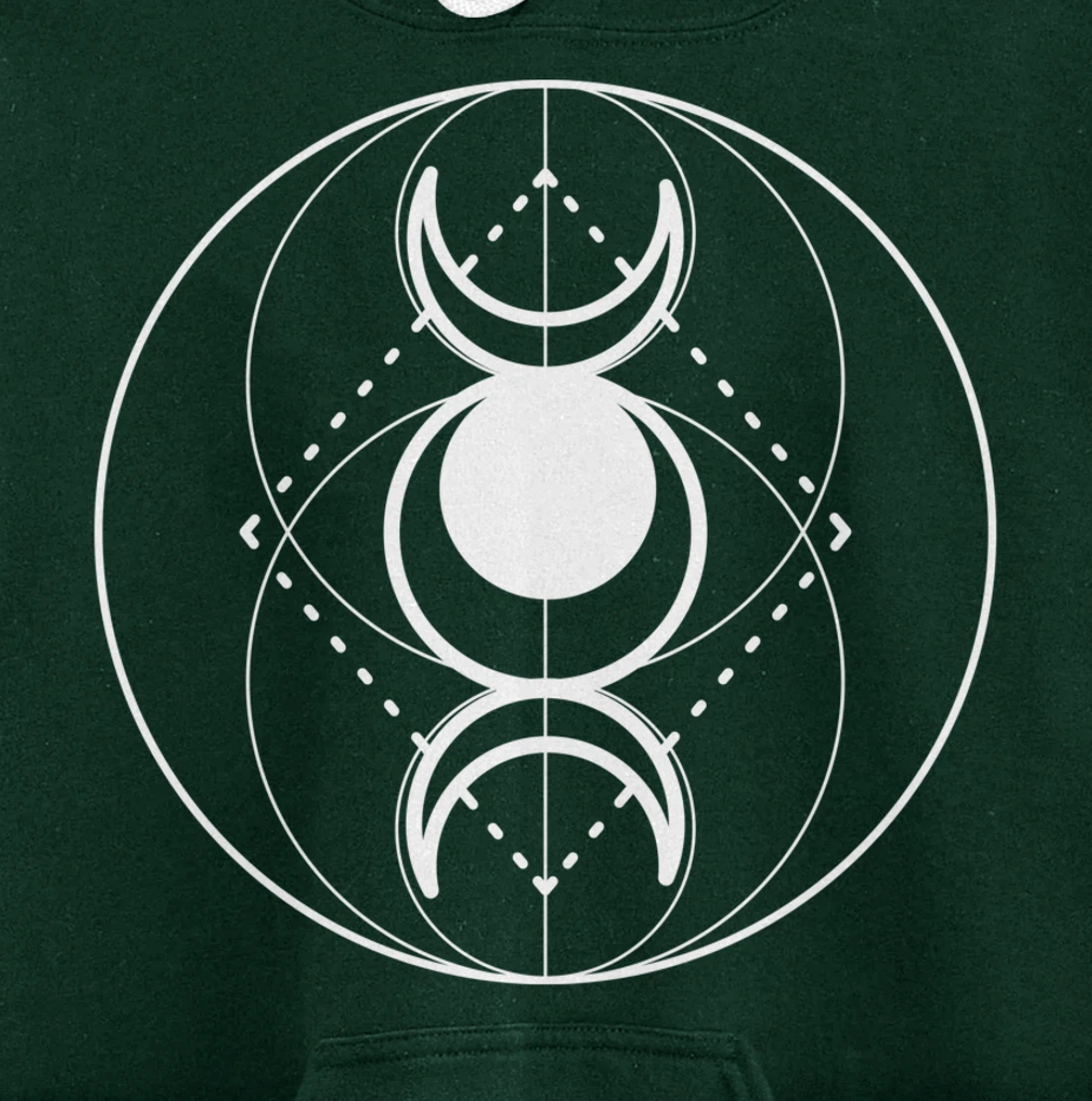 Triple Moon Phases Deity Goddess Occult Tarot Pullover Hoodie
